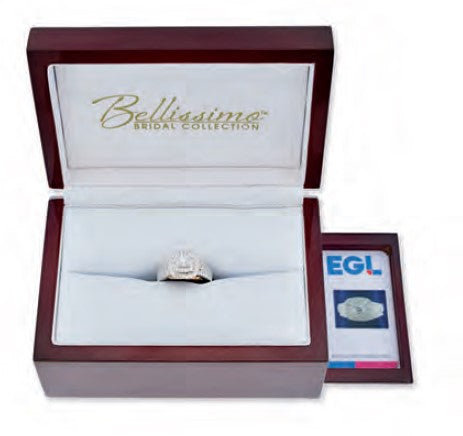 Bellissimo 1-1/4ctw Certified Diamond Double Halo Bridal Set