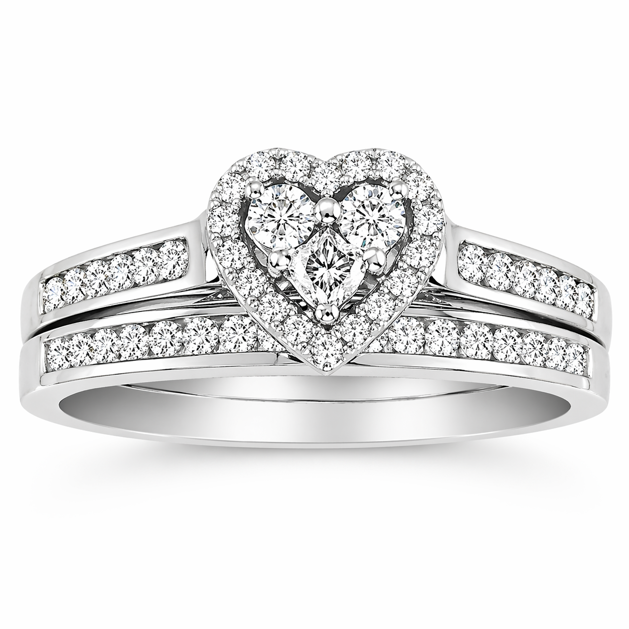 1/2ctw Diamond Heart Promise Forever Bridal Set