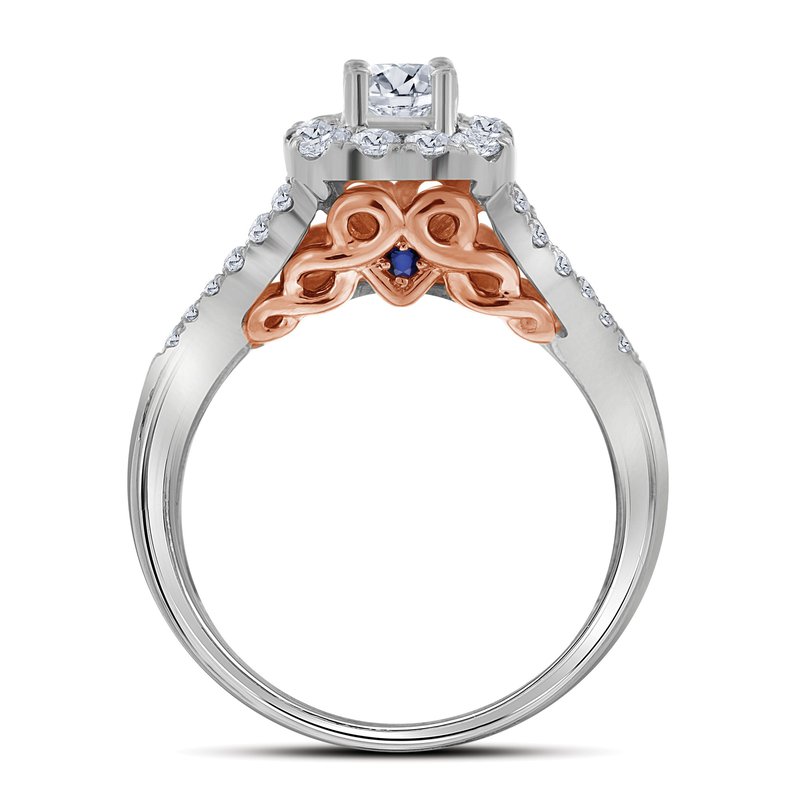 Bellissimo 1ctw Certified Diamond Halo Bridal Set