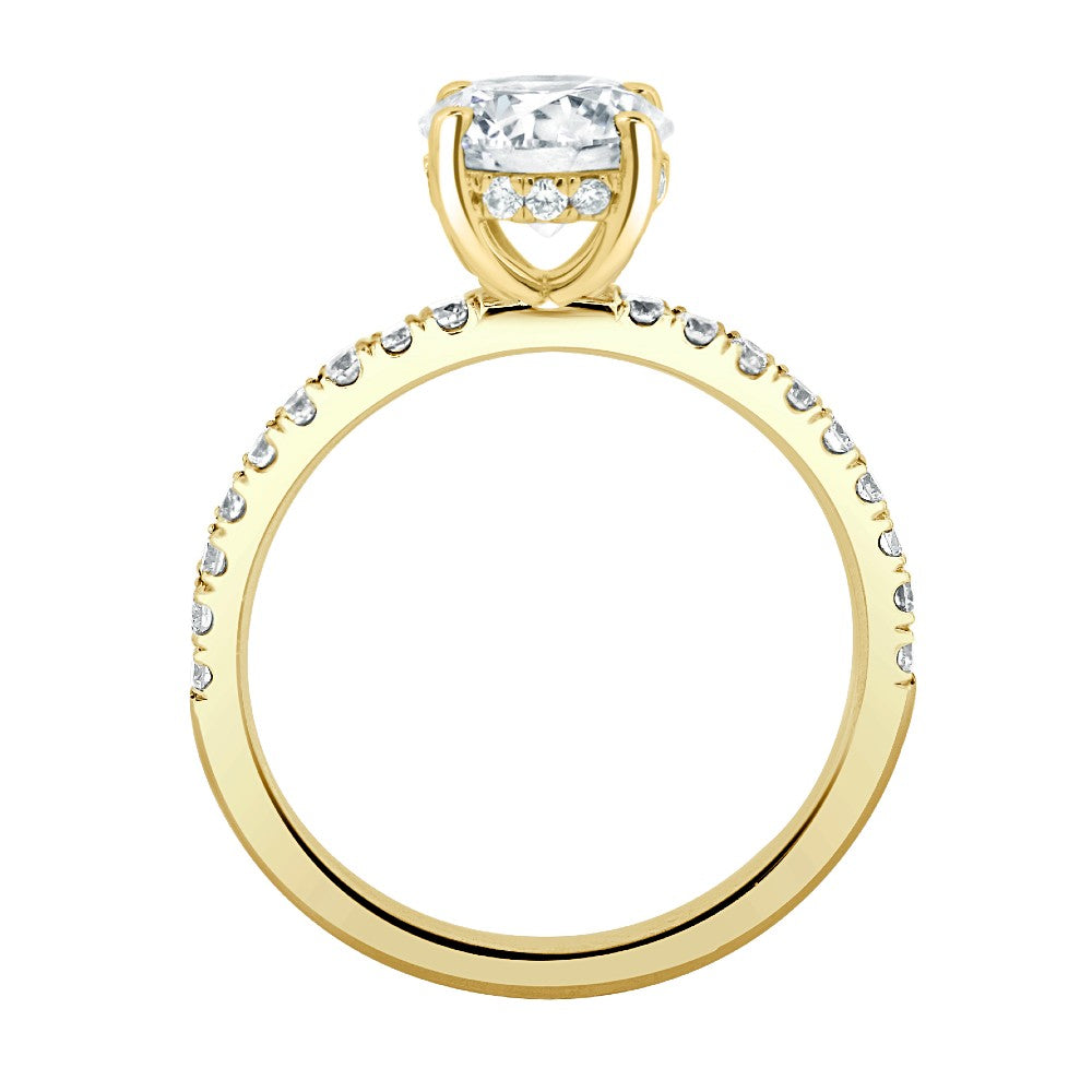 1.1ctw Certified Lab Grown Diamond Hidden Halo Engagement Ring