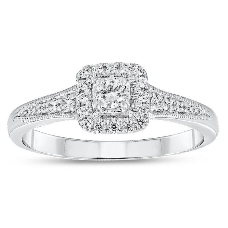 1/4ctw Diamond Halo Ring