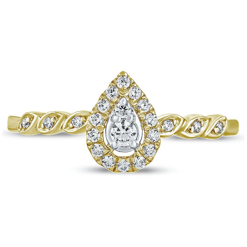 1/5ctw Diamond Halo Engagement Ring