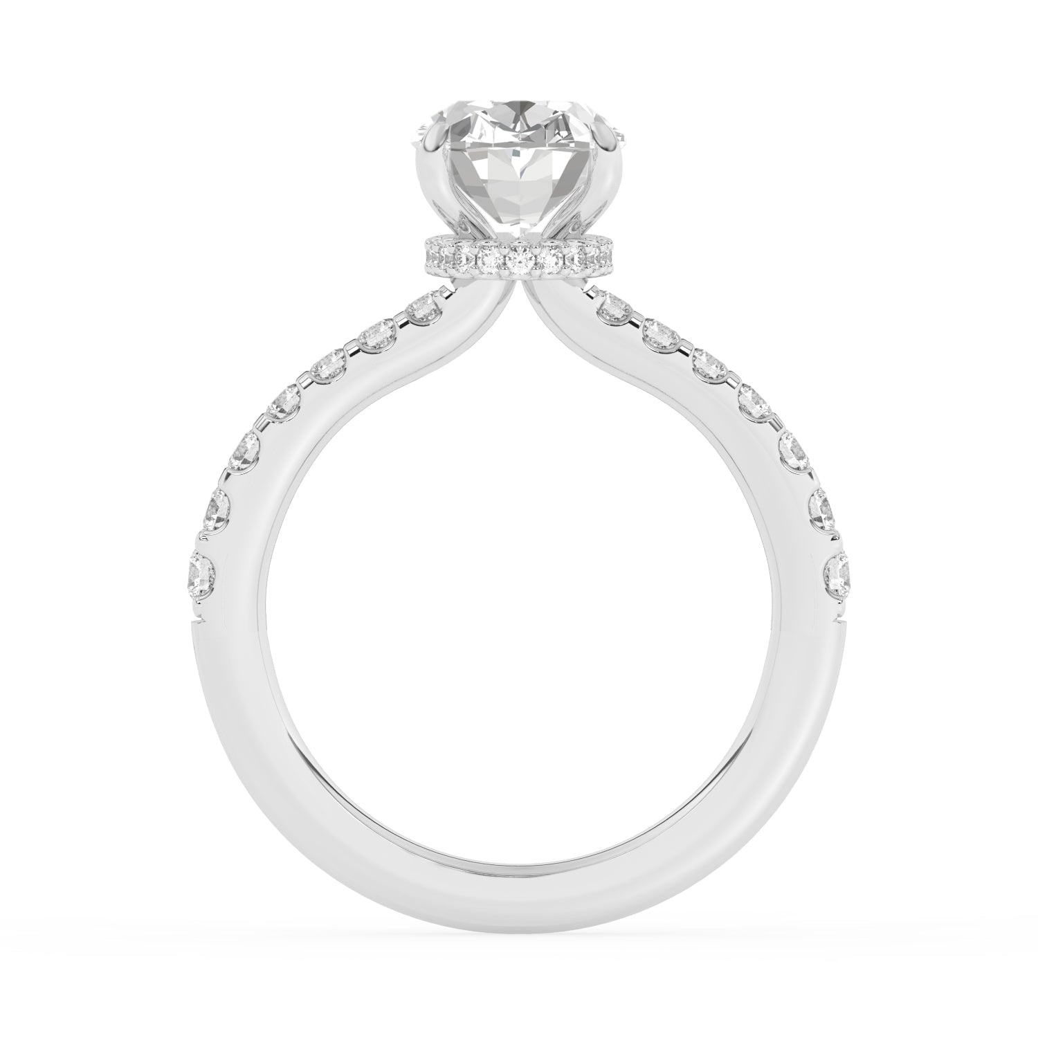 2.40ctw Certified Lab Grown Diamond Ribbon Halo Engagement Ring