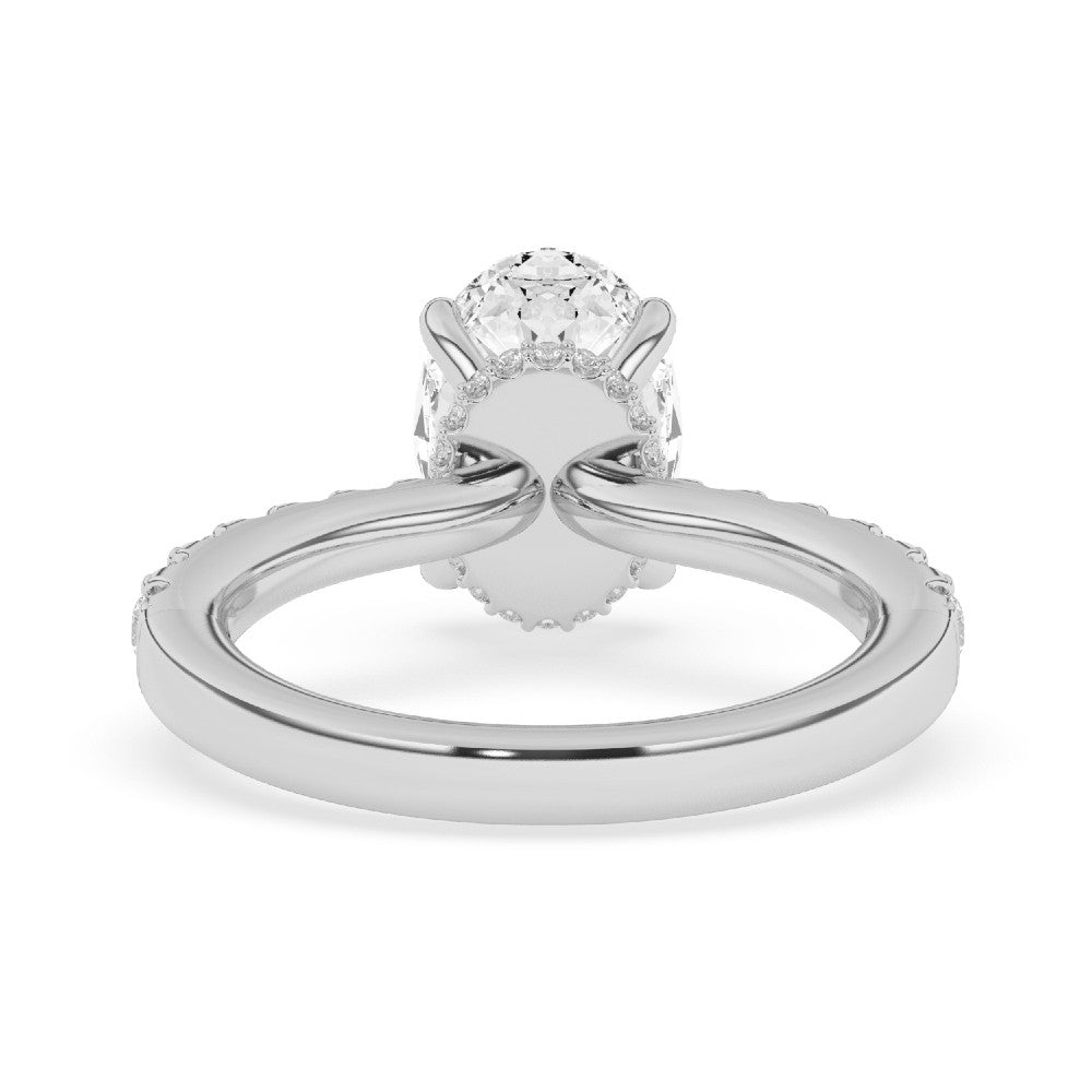 2.40ctw Certified Lab Grown Diamond Ribbon Halo Engagement Ring