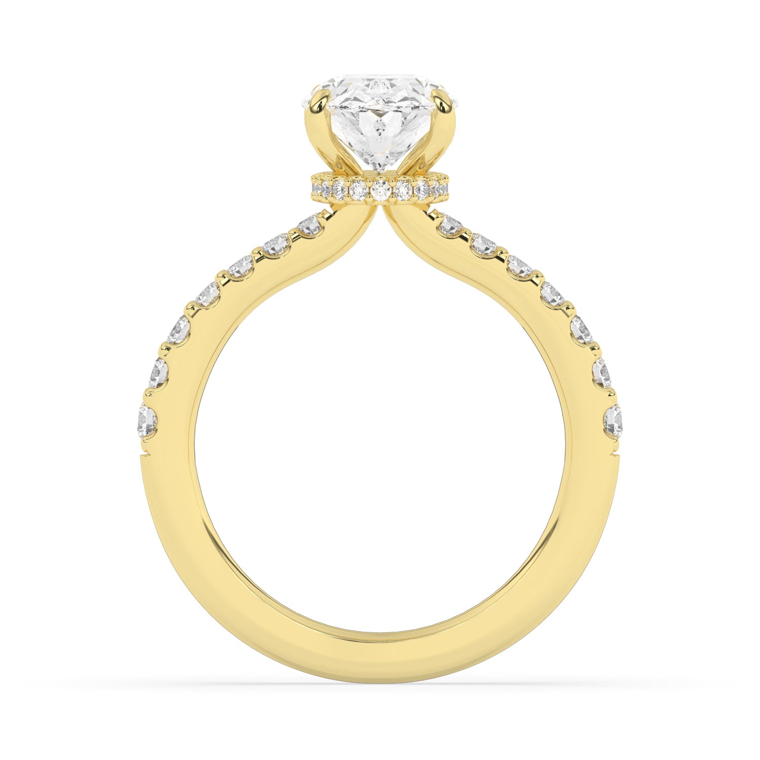 2.40ctw Certified Lab Grown Diamond Ribbon Halo Engagement Ring