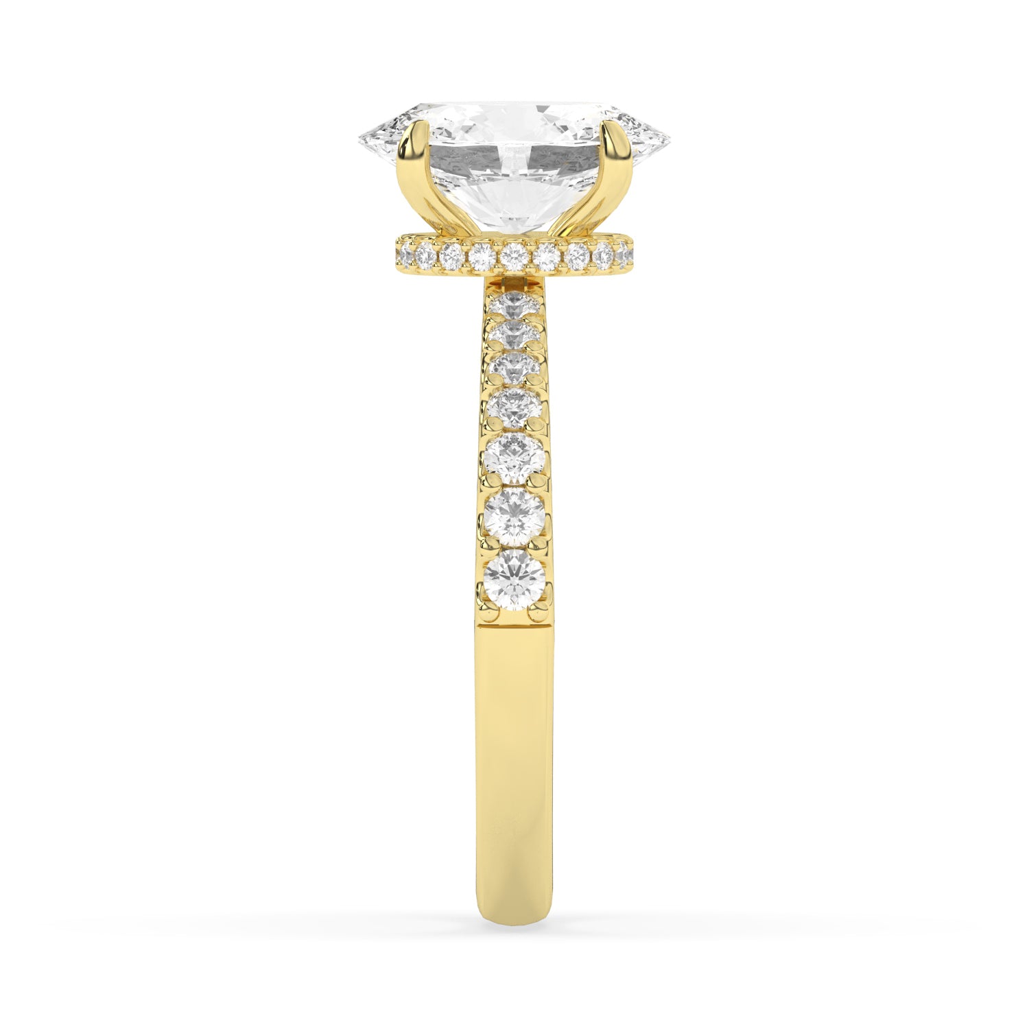 2.40ctw Certified Lab Grown Diamond Ribbon Halo Engagement Ring