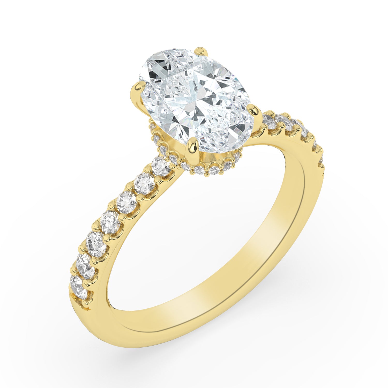 2.40ctw Certified Lab Grown Diamond Ribbon Halo Engagement Ring