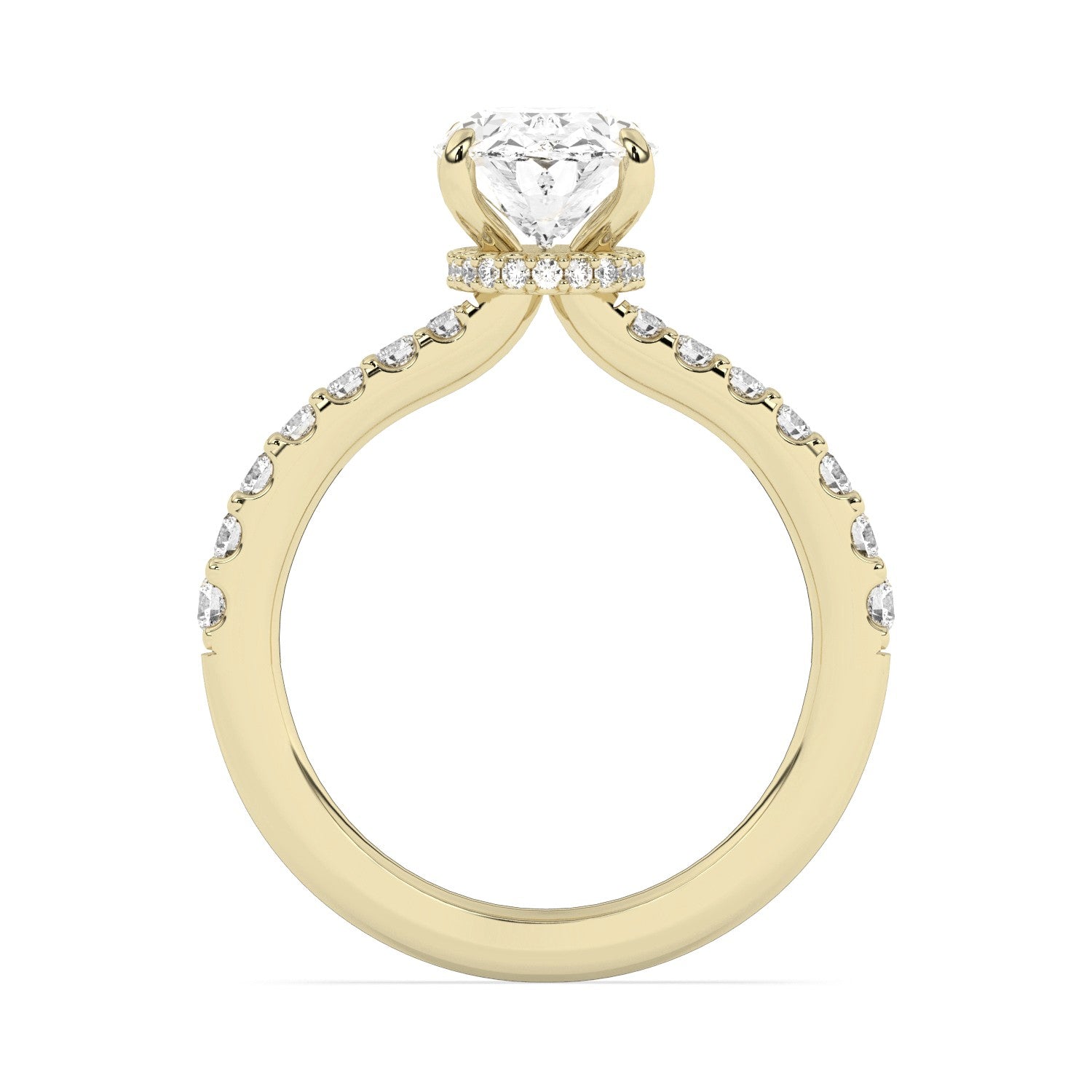 2.40ctw Certified Lab Grown Diamond Ribbon Halo Engagement Ring