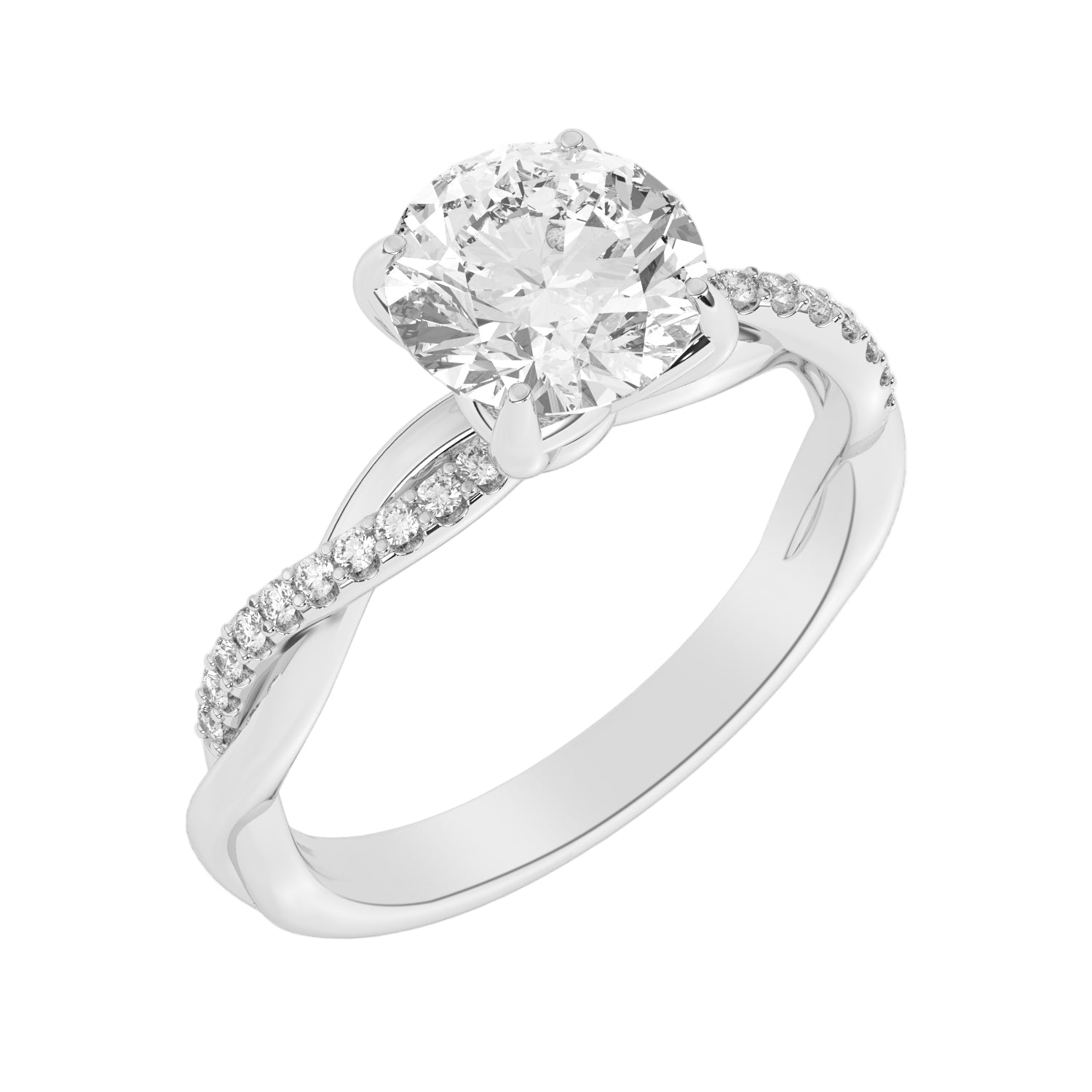 2.15ctw Certified Lab Grown Diamond Engagement Ring