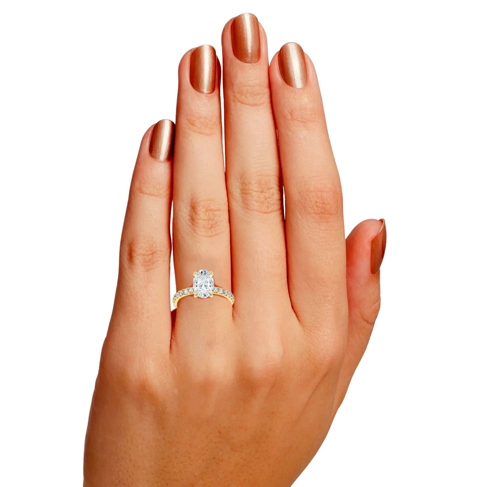 2.40ctw Certified Lab Grown Diamond Ribbon Halo Engagement Ring