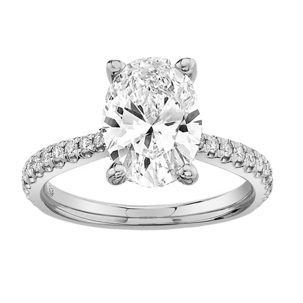 3-3/8ctw Certified Lab Grown Diamond Hidden Halo Engagement Ring