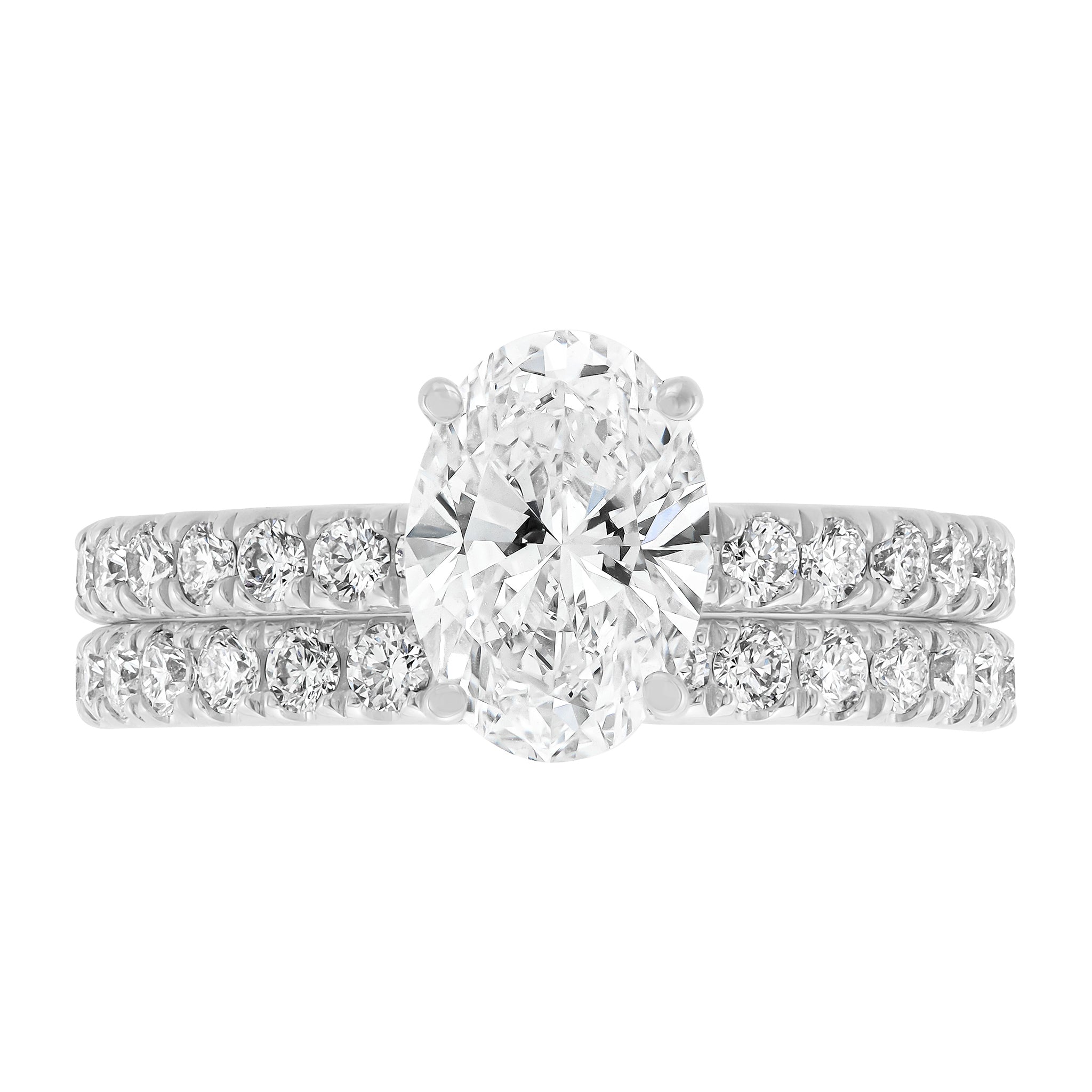 2.5ctw Certified Lab Grown Diamond Hidden Halo Bridal Set
