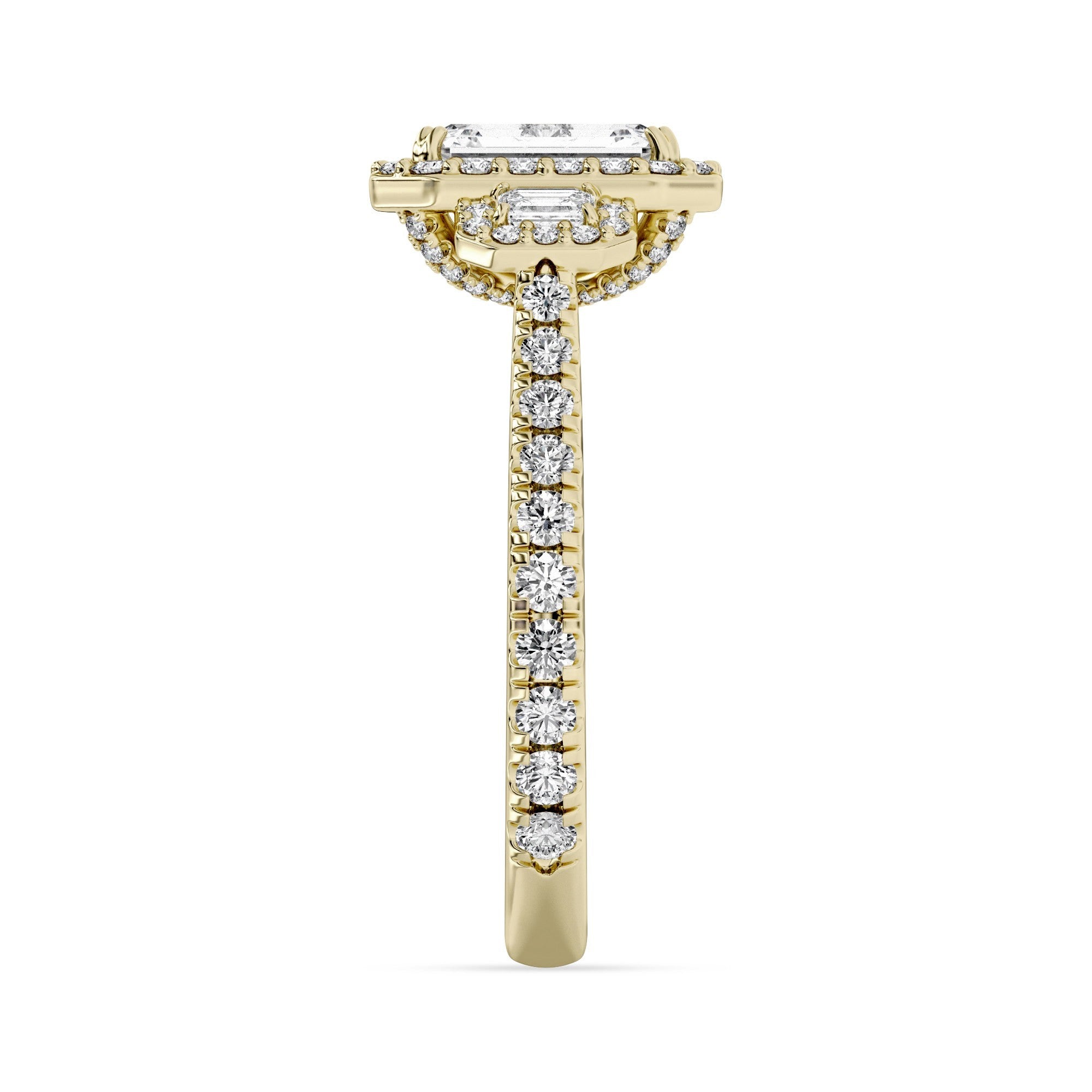 2.58ctw Certified Lab Grown Diamond Hidden Halo Engagement Ring