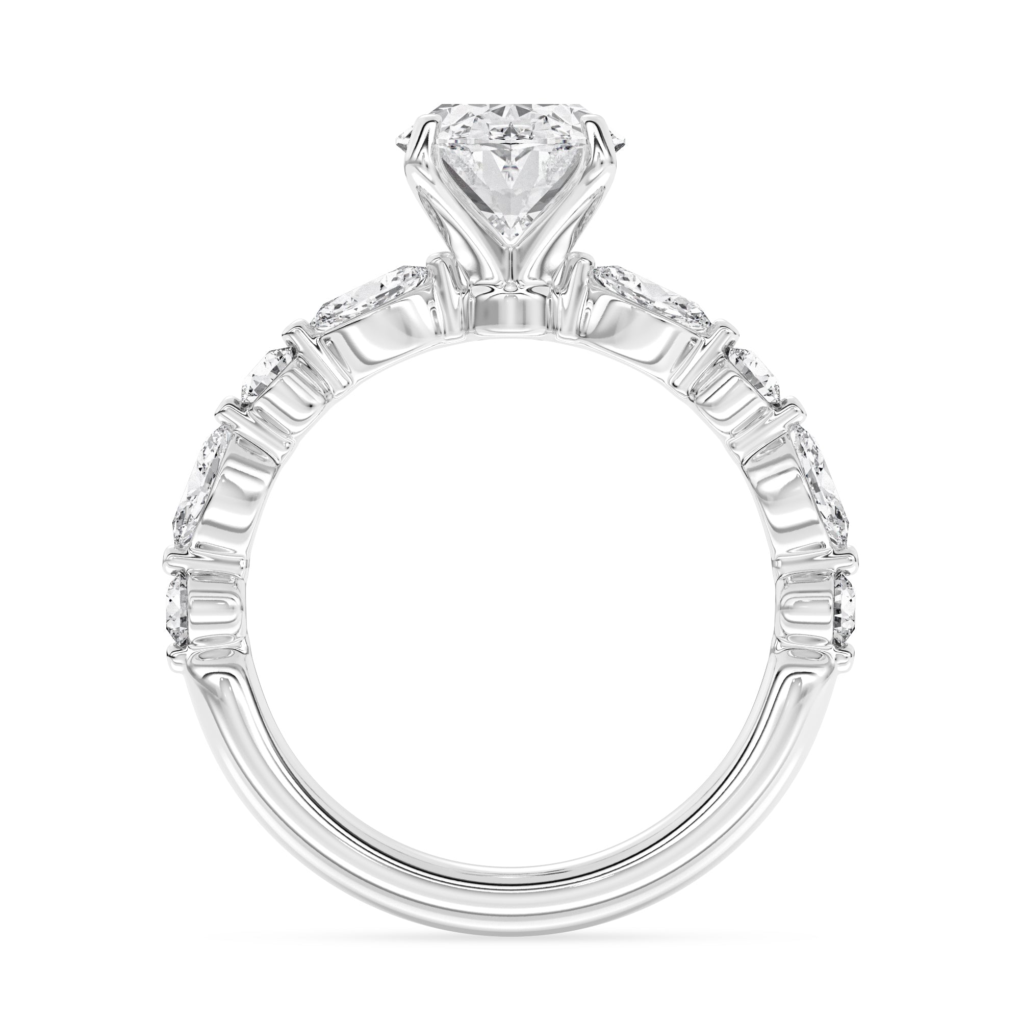 3.36ctw Certified Lab Grown Diamond Engagement Ring