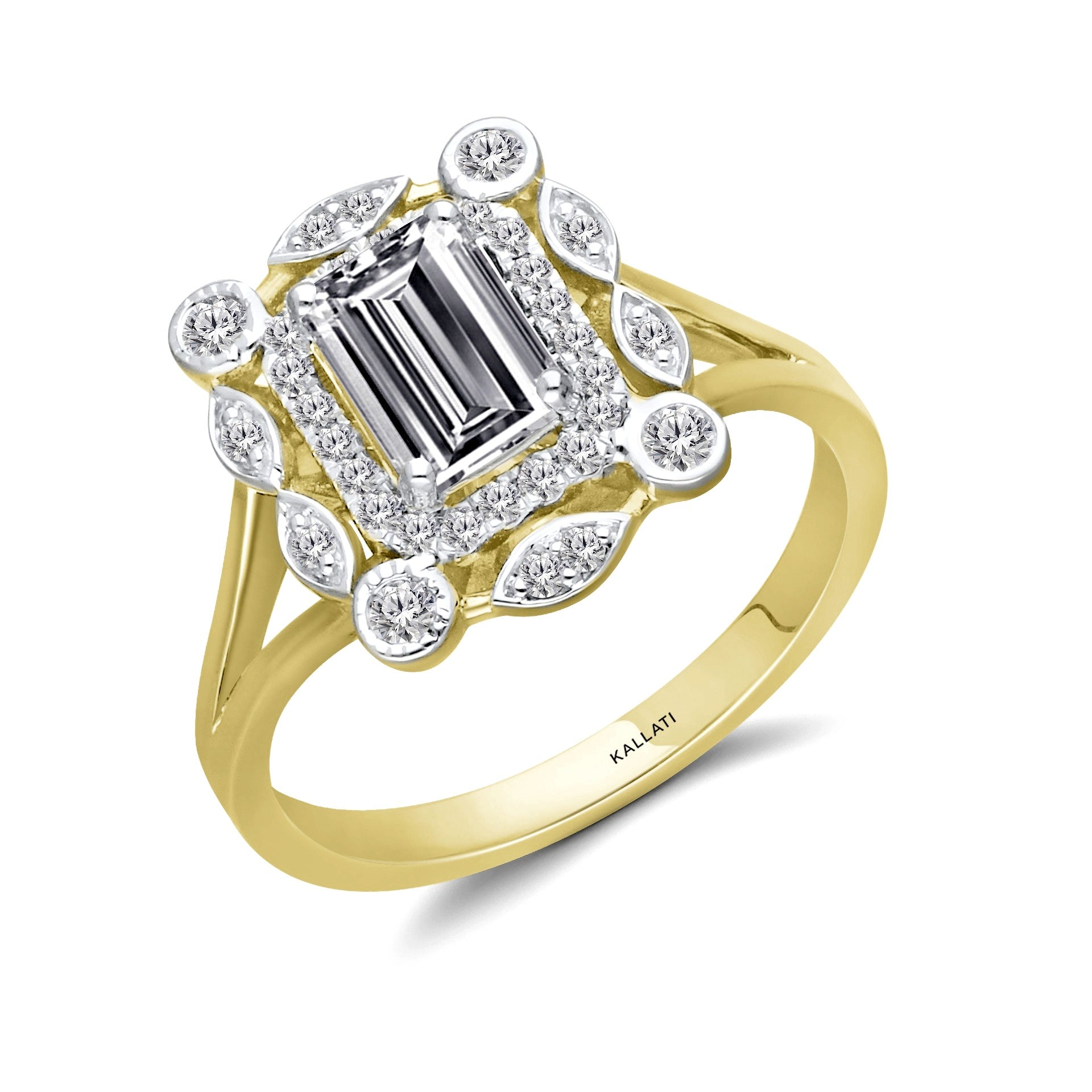 Kallati 1.30ctw Lab Grown Diamond Halo Ring