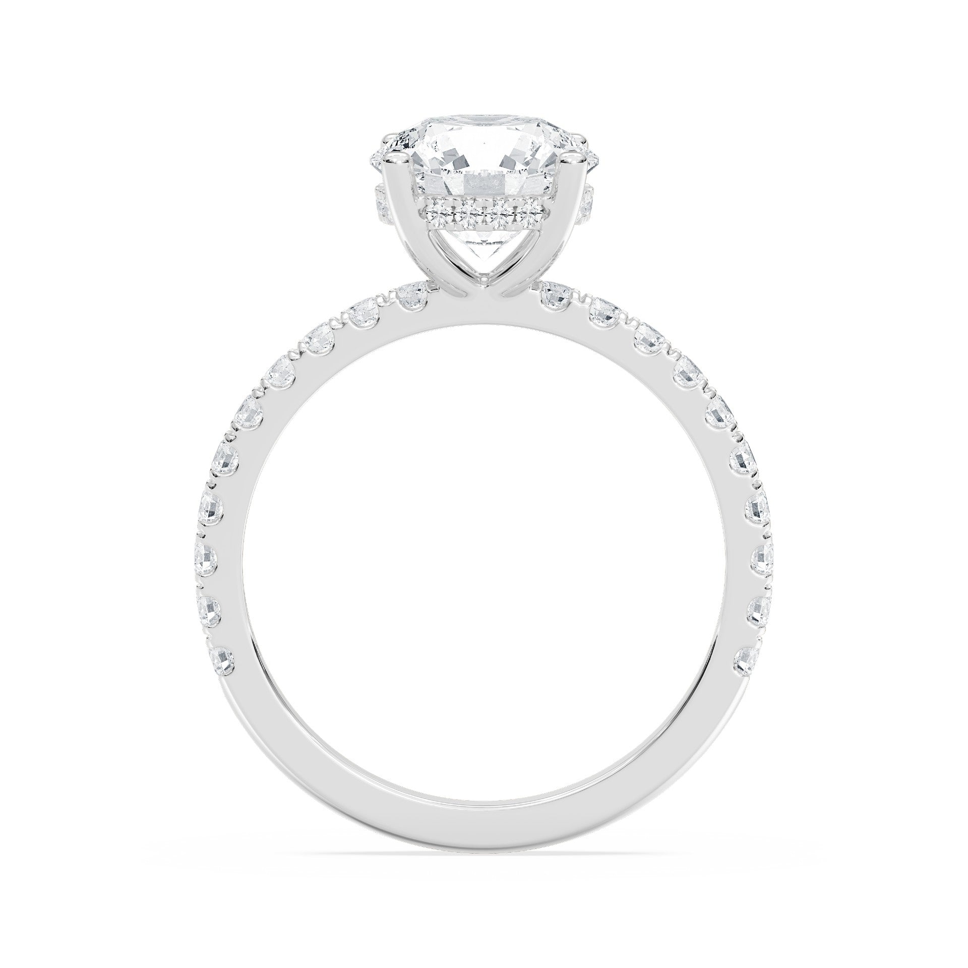 2.5ctw Certified Lab Grown Diamond Hidden Halo Engagement Ring