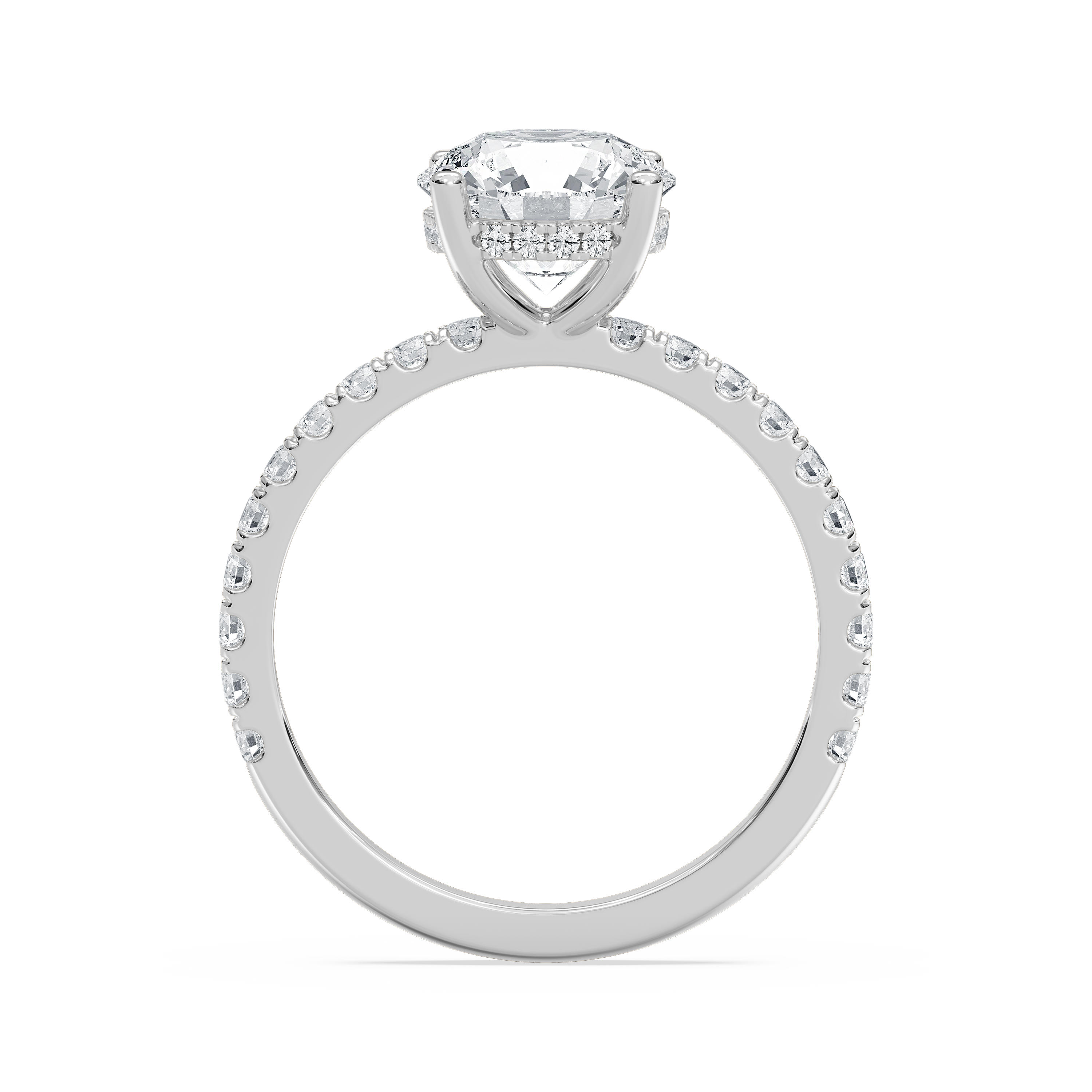 2.5ctw Certified Lab Grown Diamond Hidden Halo Engagement Ring