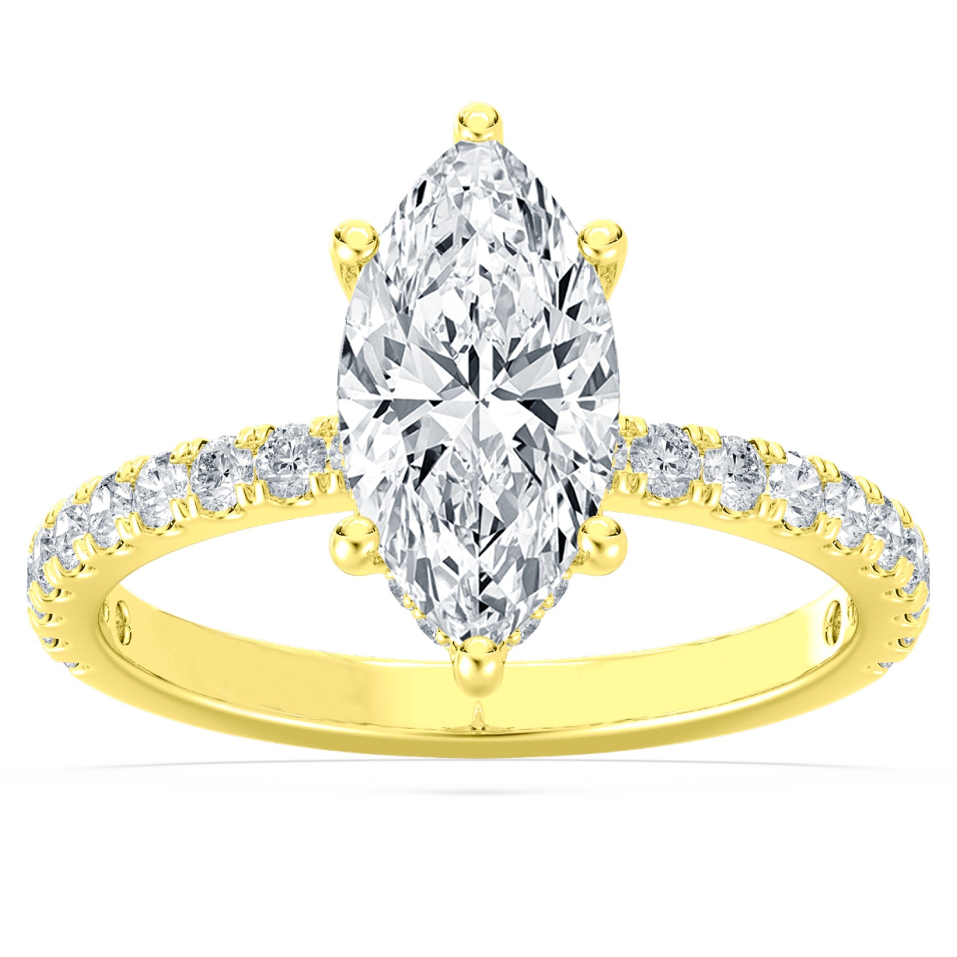 2.5ctw Certified Lab Grown Diamond Hidden Halo Engagement Ring