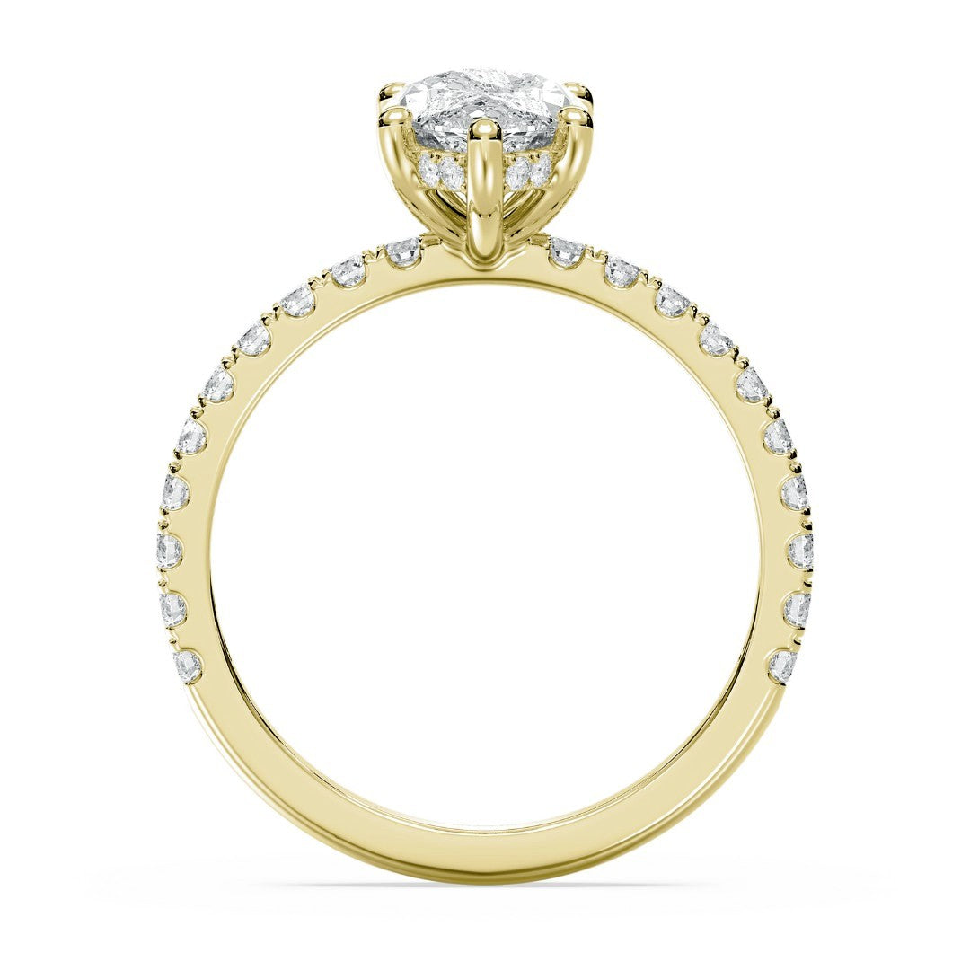 2.5ctw Certified Lab Grown Diamond Hidden Halo Engagement Ring