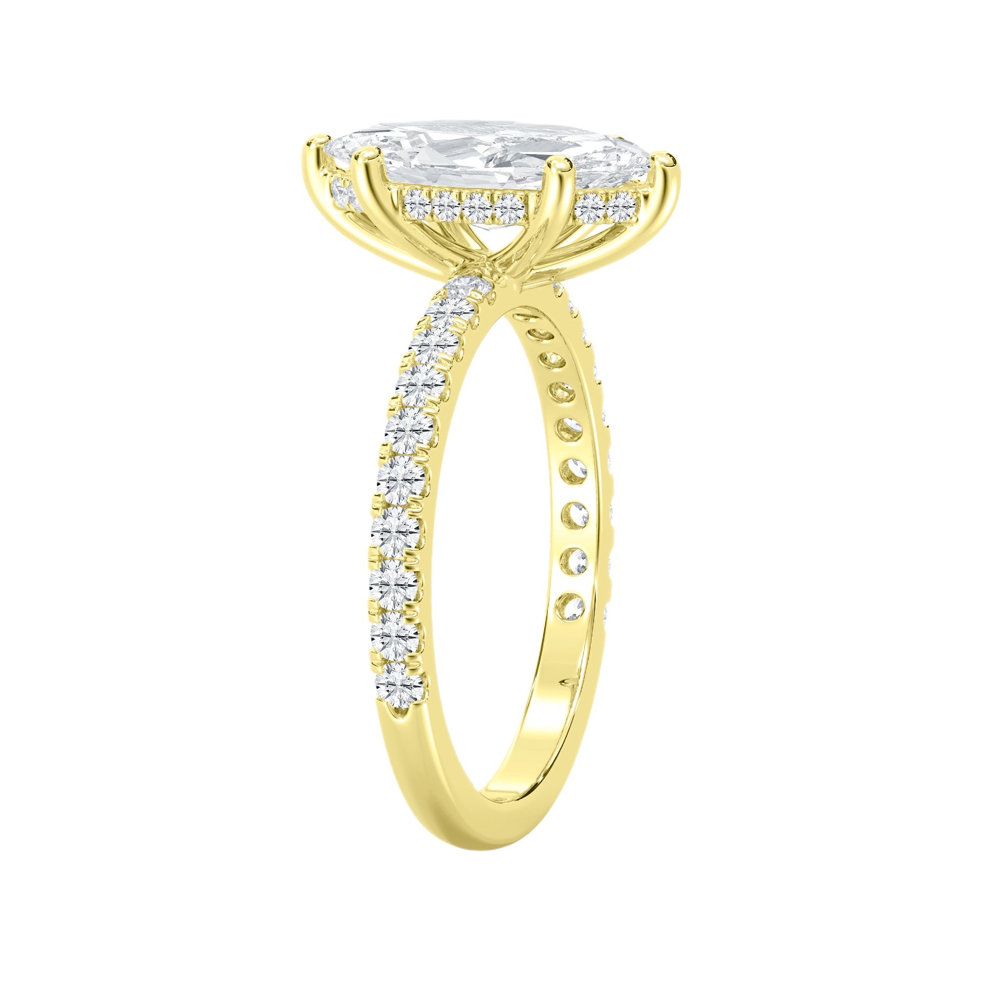 2.5ctw Certified Lab Grown Diamond Hidden Halo Engagement Ring