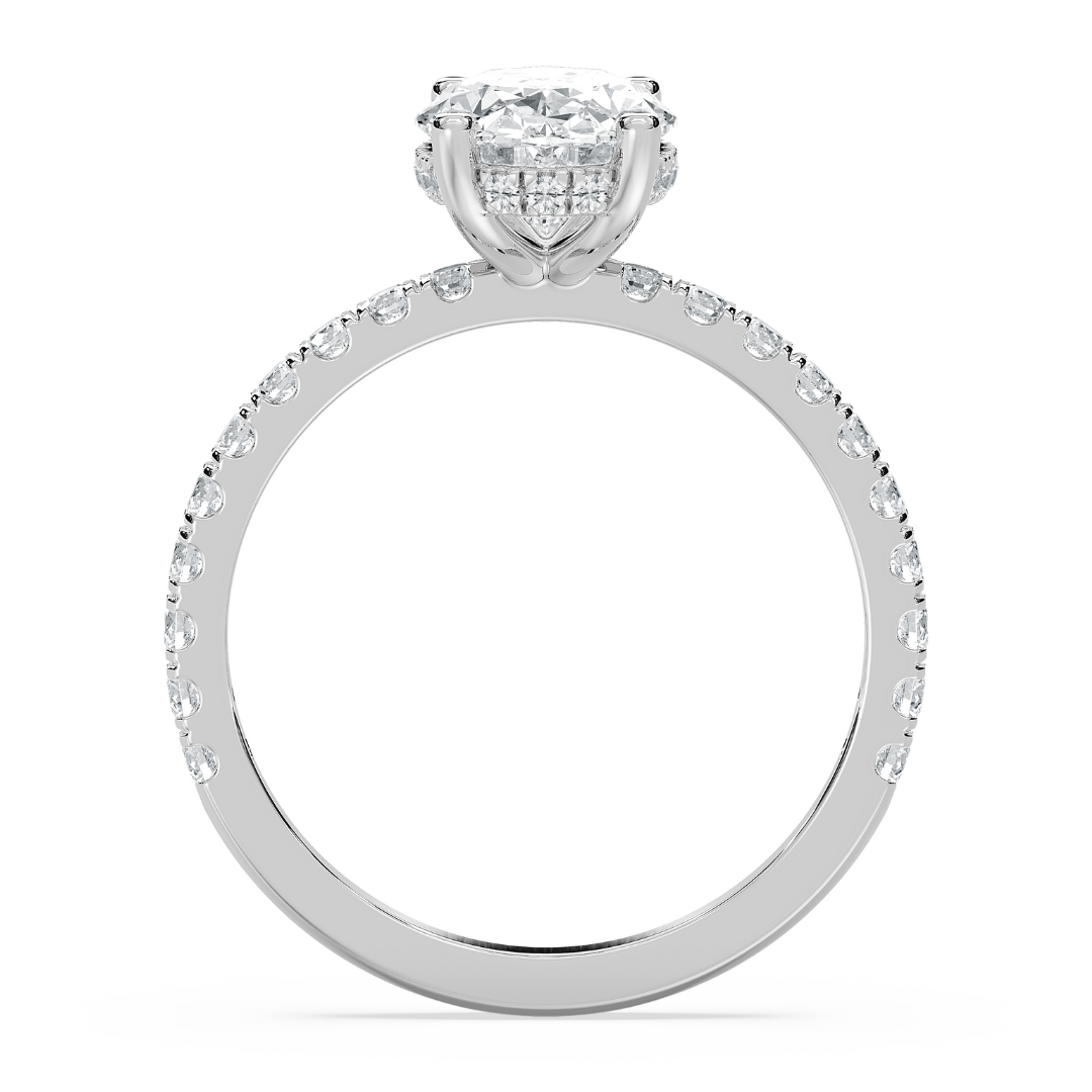 2.5ctw Certified Lab Grown Diamond Hidden Halo Engagement Ring