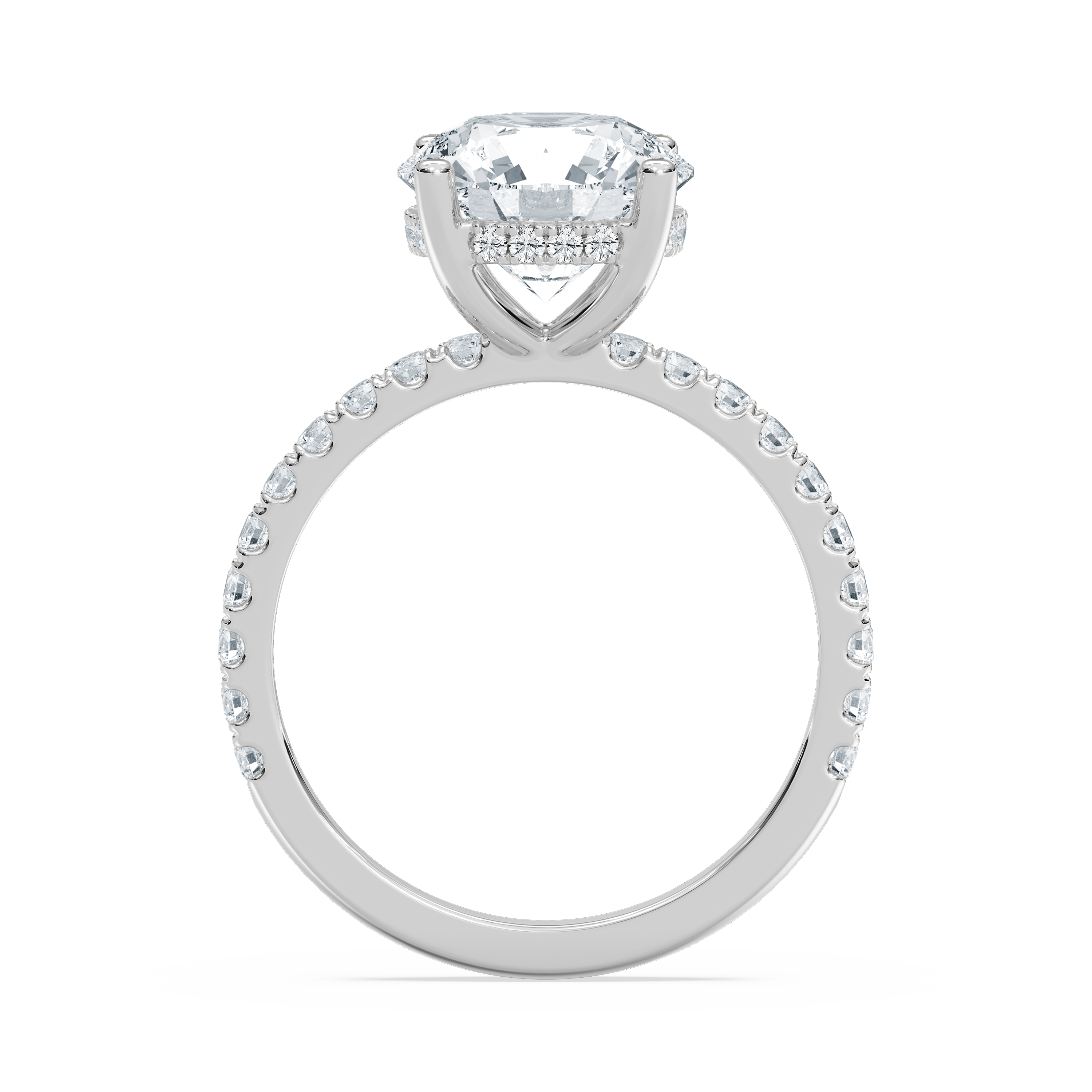 3.5ctw Certified Lab Grown Diamond Hidden Halo Engagement Ring