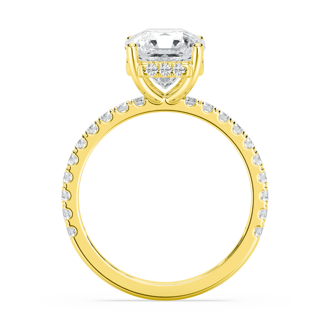 3.5ctw Certified Lab Grown Diamond Hidden Halo Engagement Ring