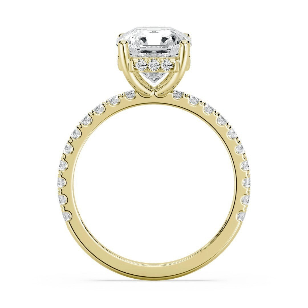 3.5ctw Certified Lab Grown Diamond Hidden Halo Engagement Ring