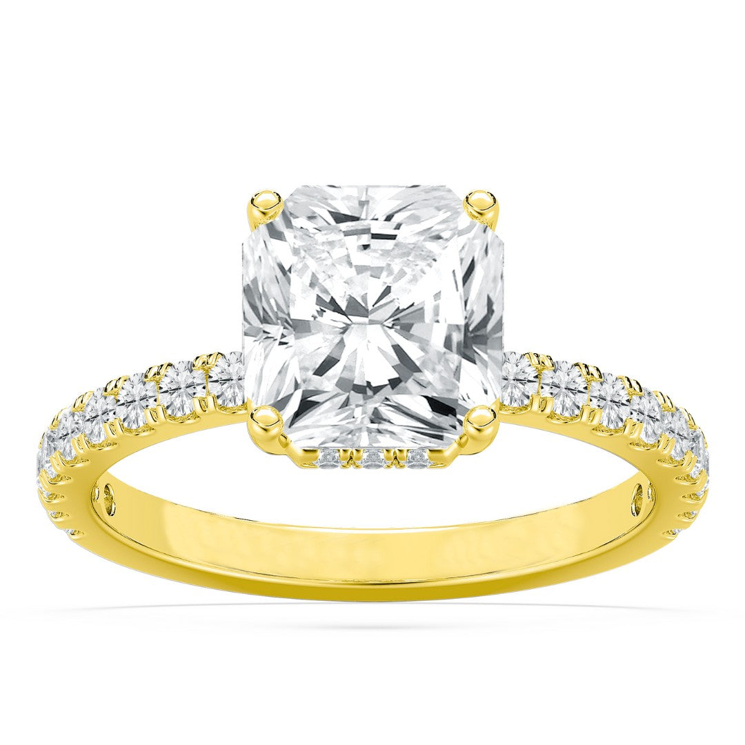 3.5ctw Certified Lab Grown Diamond Hidden Halo Engagement Ring