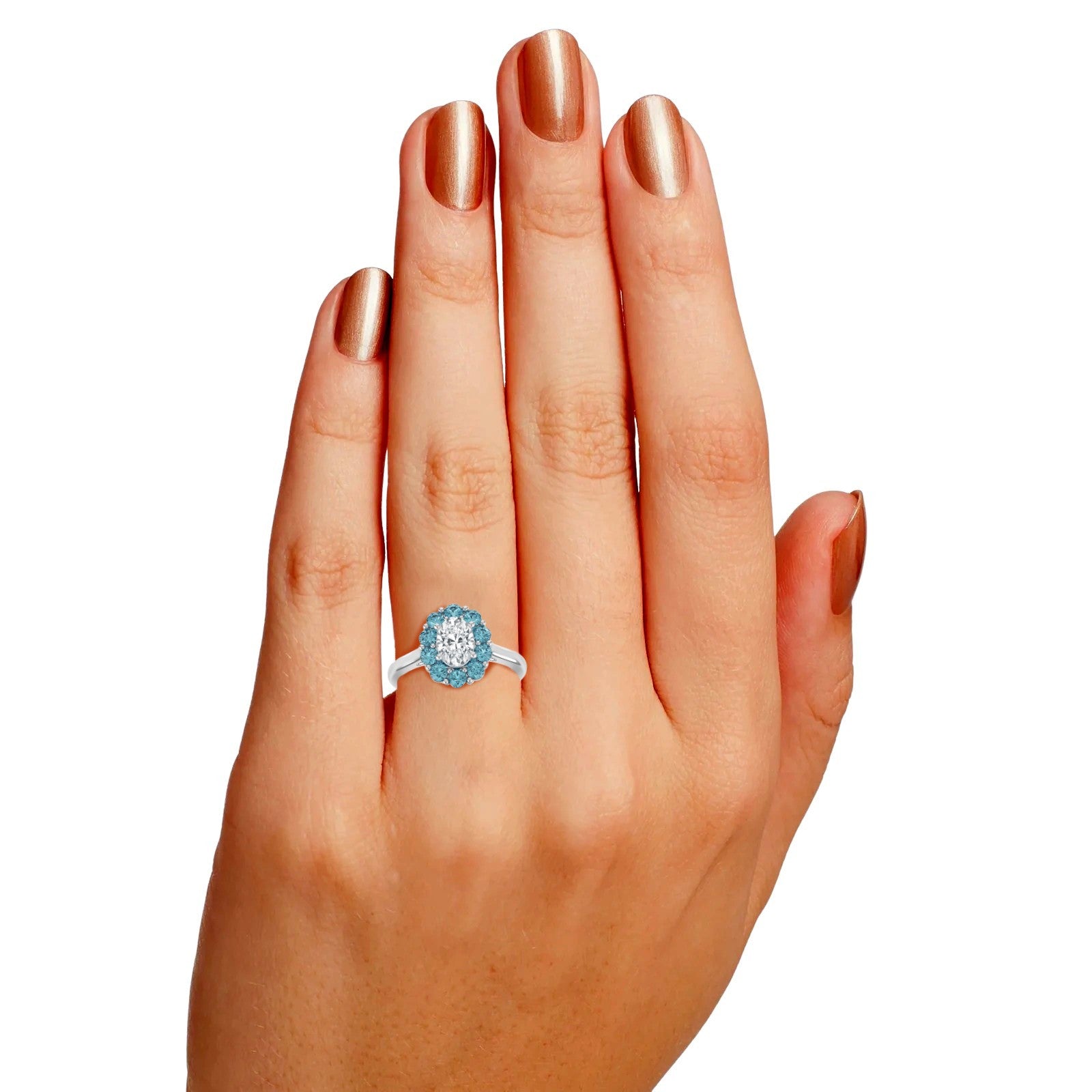 1.75ctw Certified Lab Grown Diamond Halo Engagement Ring