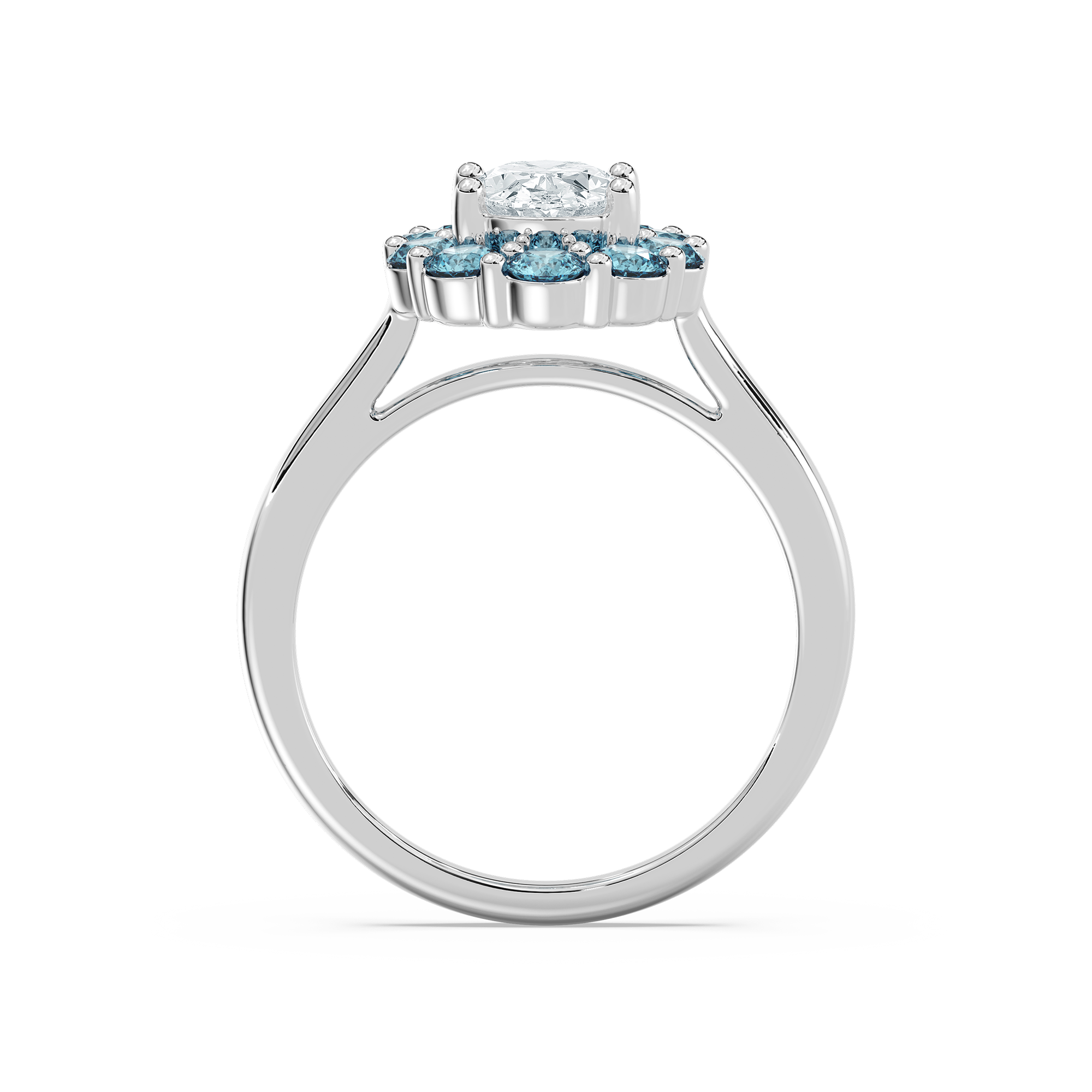 1.75ctw Certified Lab Grown Diamond Halo Engagement Ring