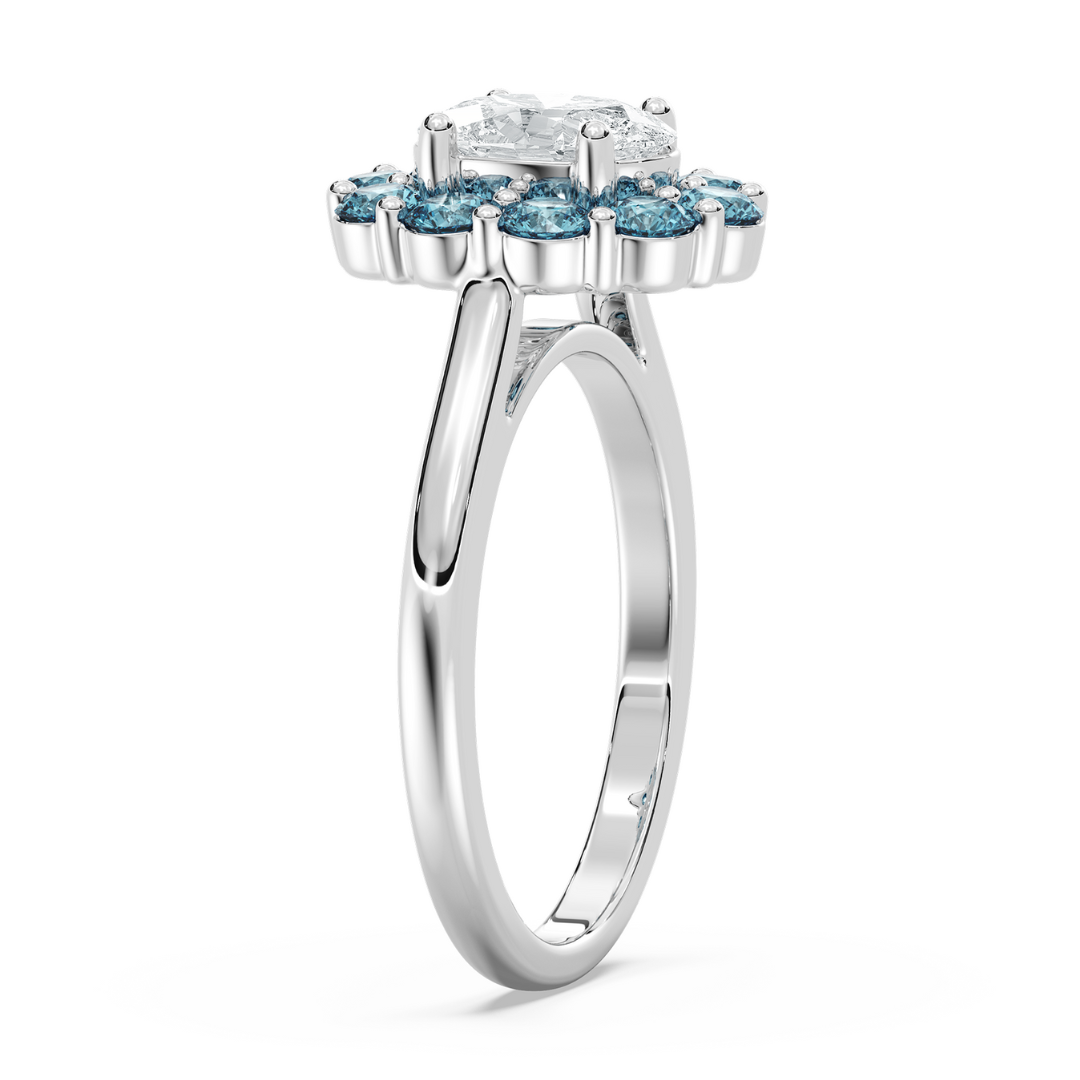 1.75ctw Certified Lab Grown Diamond Halo Engagement Ring