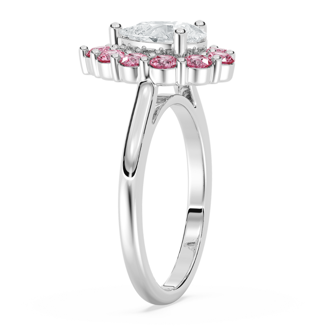 1.75ctw Certified Lab Grown Diamond Halo Engagement Ring