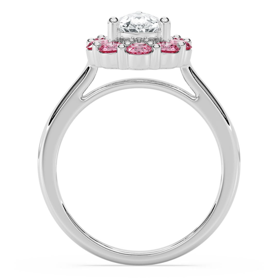 1.75ctw Certified Lab Grown Diamond Halo Engagement Ring