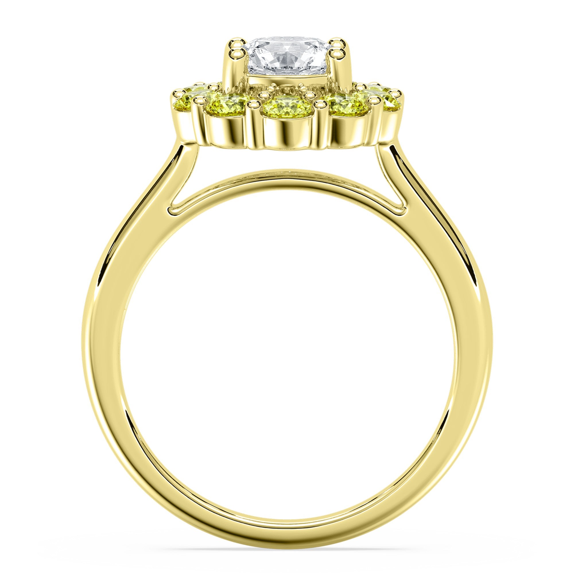 1.75ctw Certified Lab Grown Diamond Halo Engagement Ring