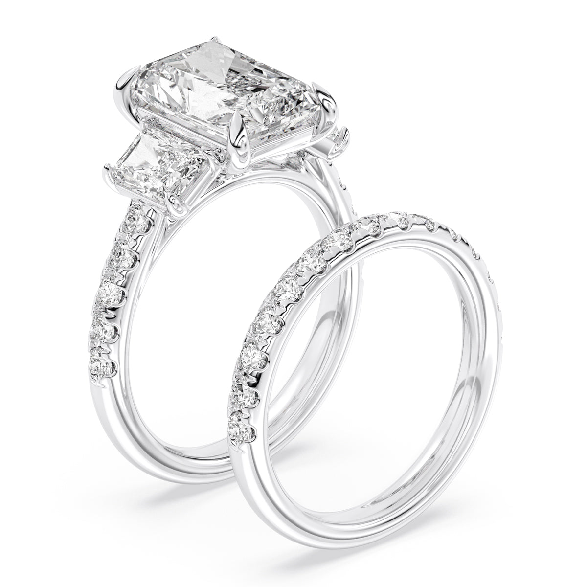 100 Facets 4.62ctw Certified Lab Grown Diamond Engagement Ring