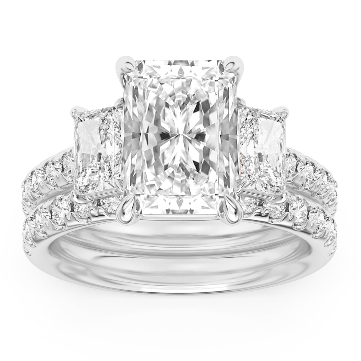 100 Facets 4.62ctw Certified Lab Grown Diamond Engagement Ring