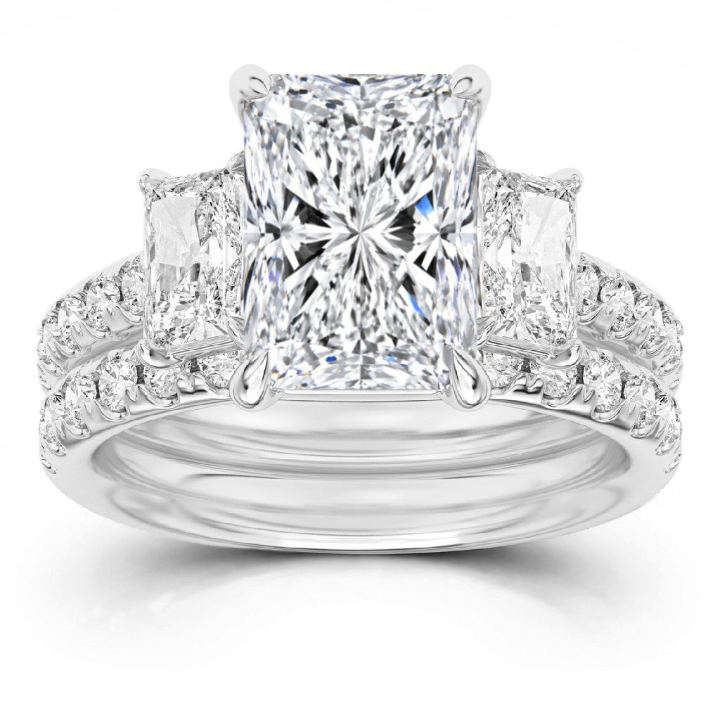 100 Facets 4.62ctw Certified Lab Grown Diamond Engagement Ring