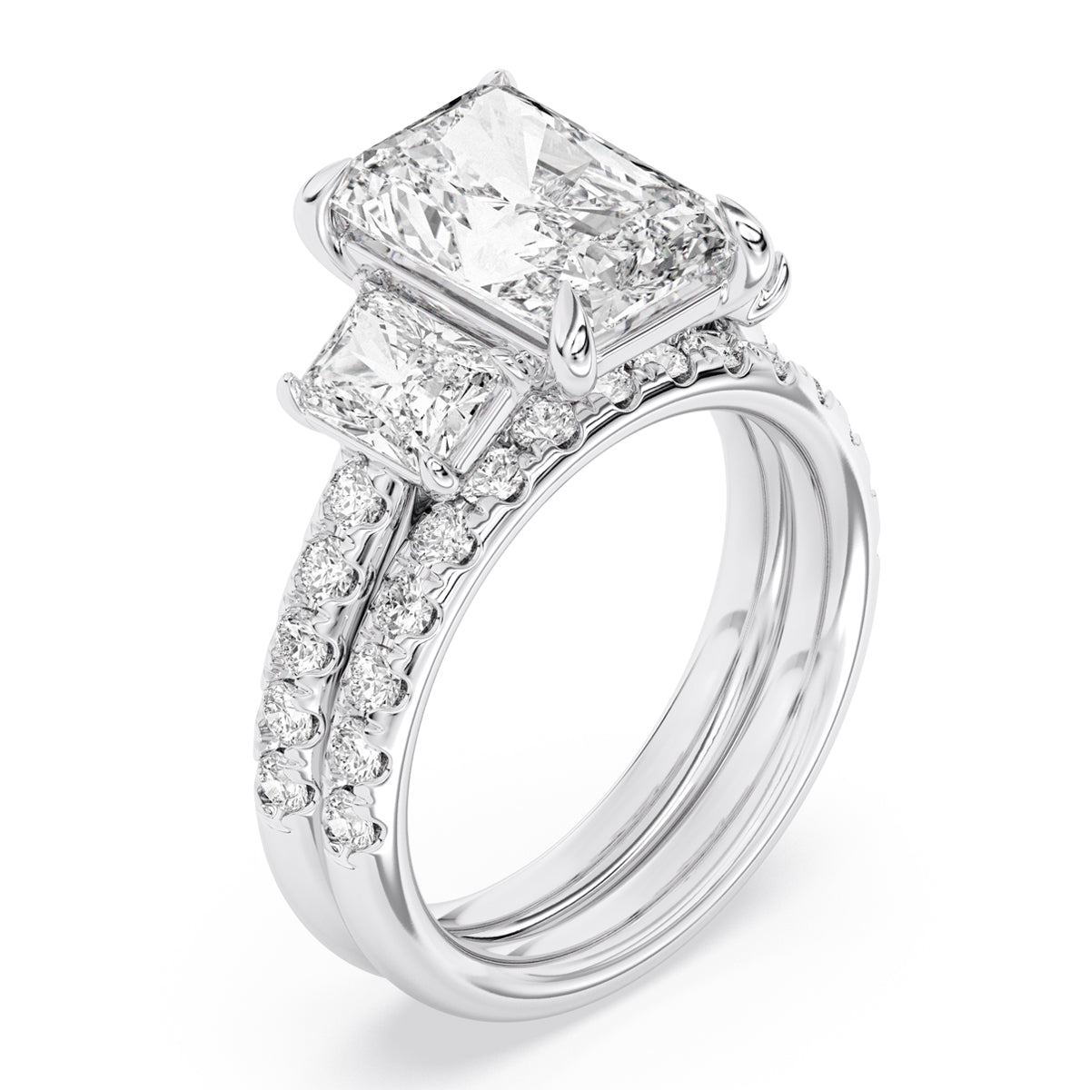 100 Facets 4.62ctw Certified Lab Grown Diamond Engagement Ring