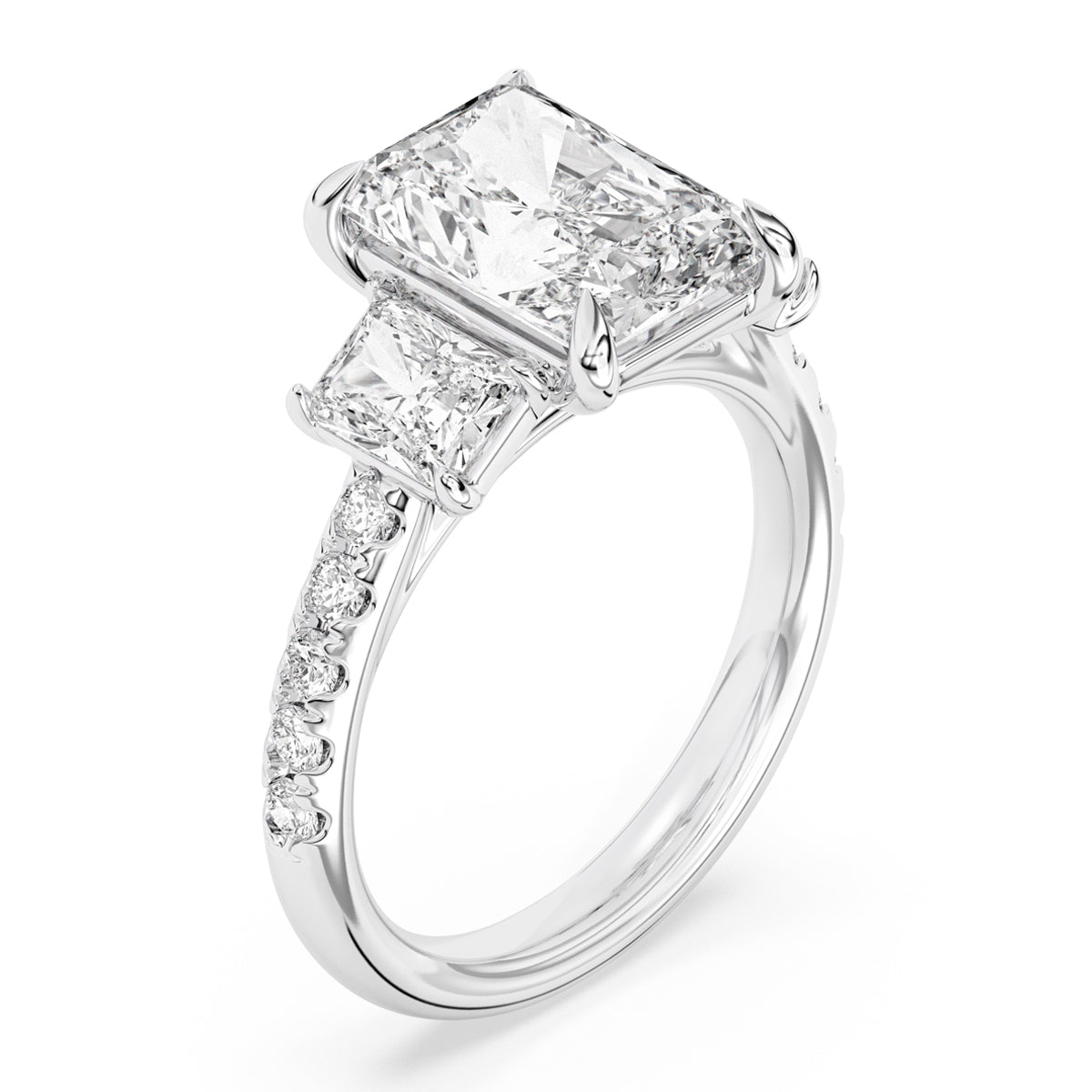 100 Facets 4.62ctw Certified Lab Grown Diamond Engagement Ring