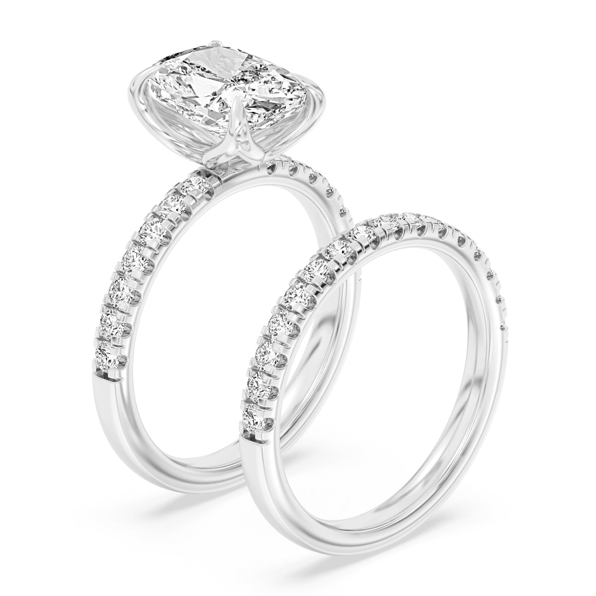 100 Facets 3.38ctw Certified Lab Grown Diamond Engagement Ring