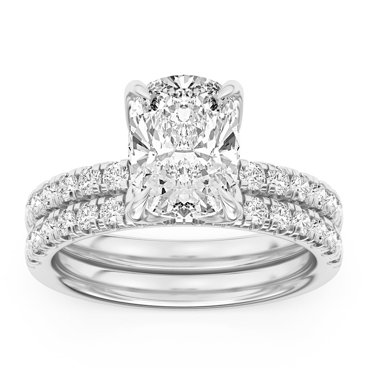 100 Facets 3.38ctw Certified Lab Grown Diamond Engagement Ring