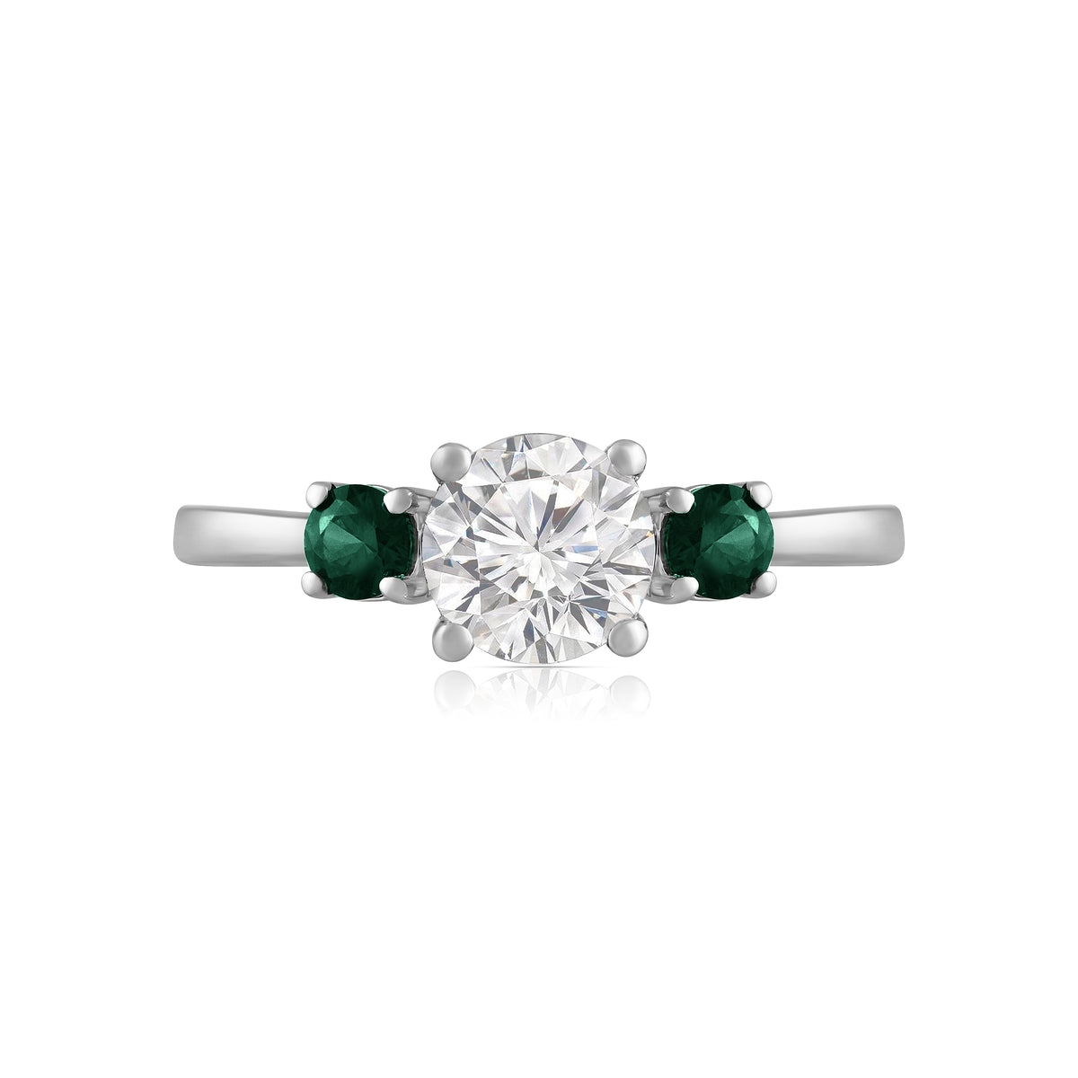 1ctw Lab Grown Emerald Diamond Ring