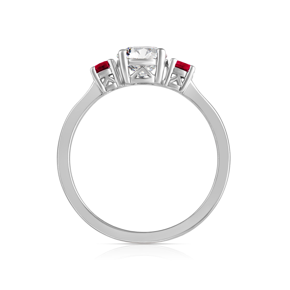1ctw Lab Grown Ruby Diamond Ring