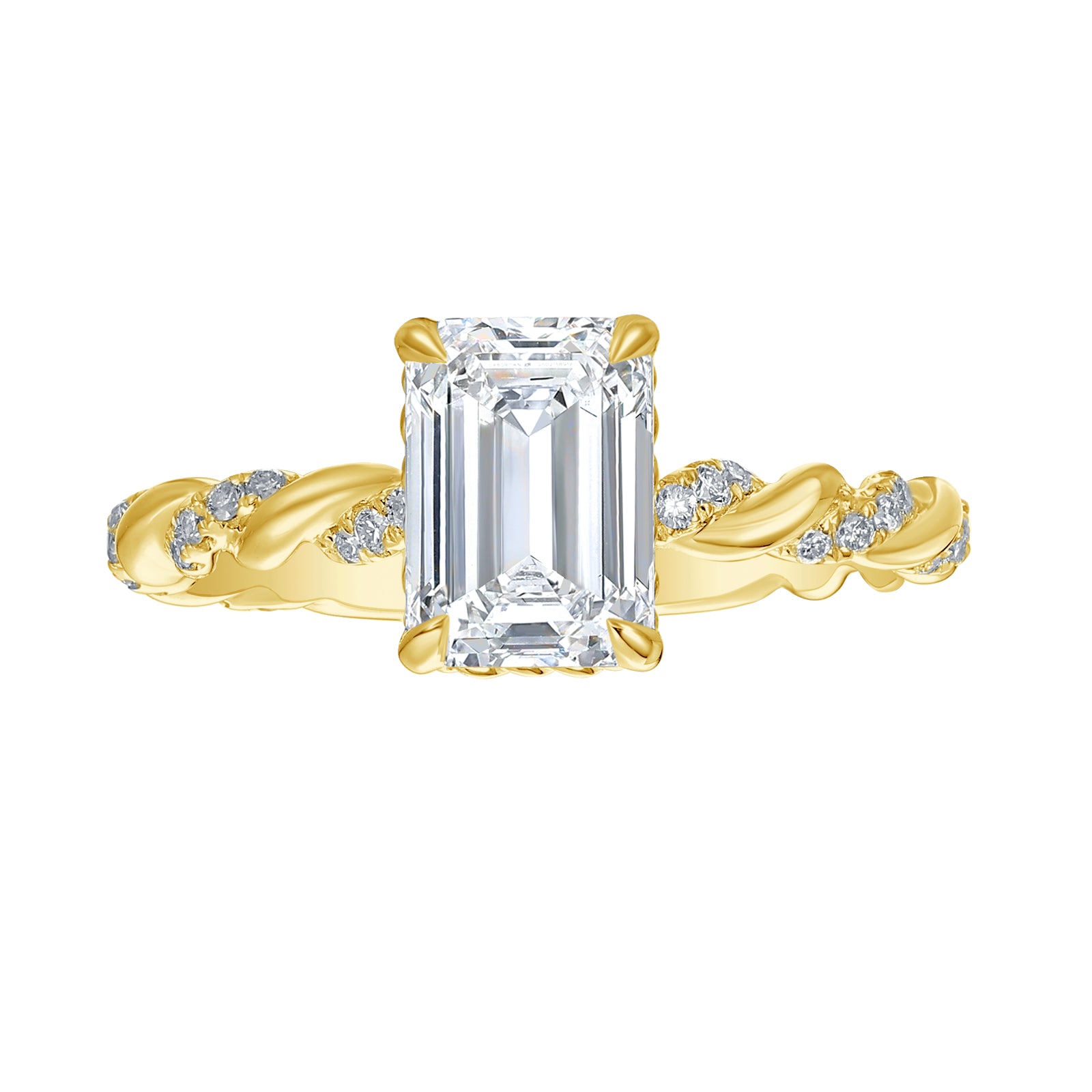 2-1/4ctw Lab Grown Diamond Twist Engagement Ring