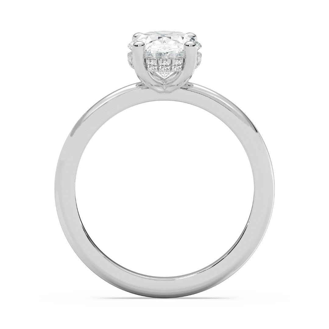 2.10ctw Certified Lab Grown Diamond Hidden Halo Engagement Ring