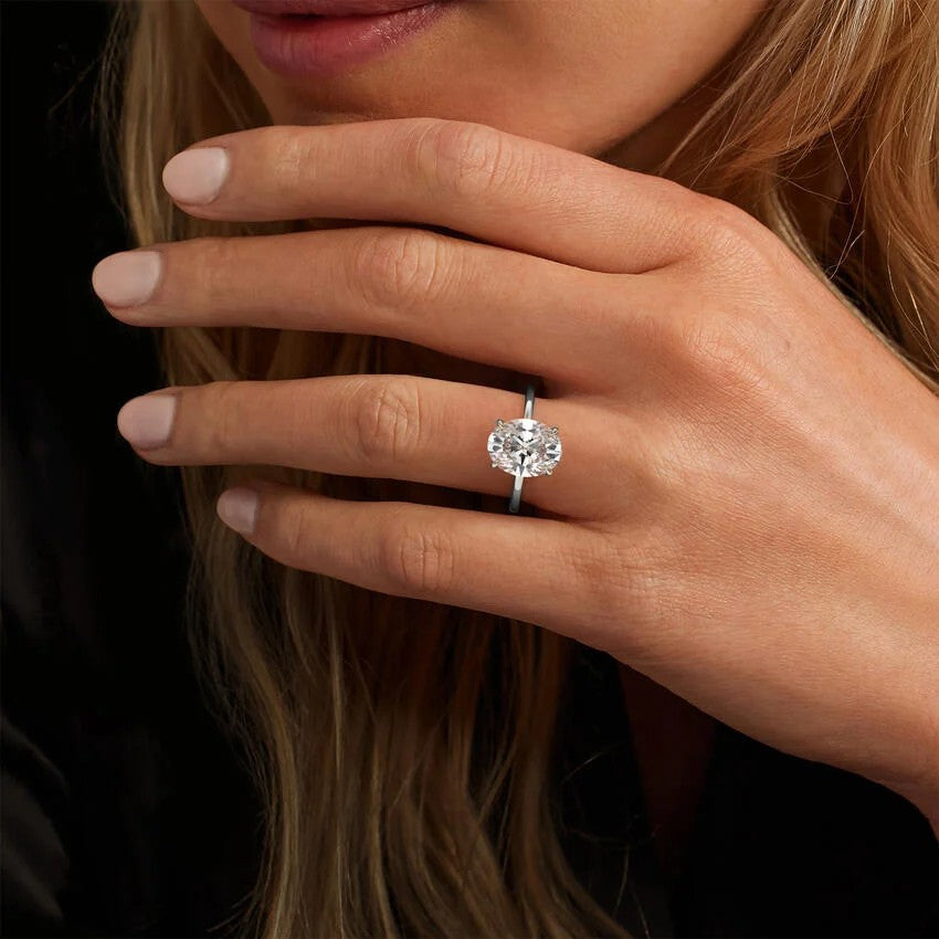 3.10ctw Certified Lab Grown Diamond Hidden Halo Engagement Ring