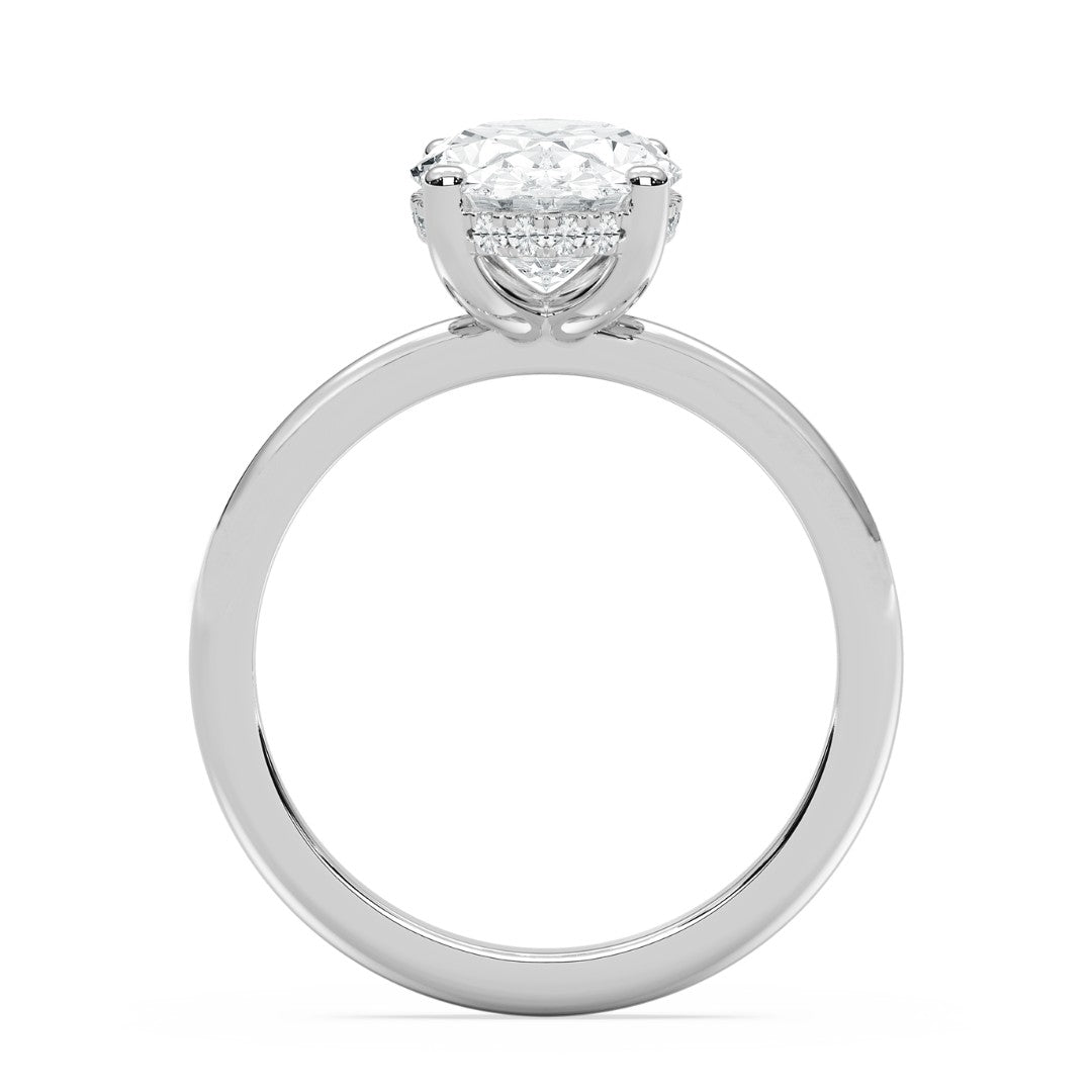 3.10ctw Certified Lab Grown Diamond Hidden Halo Engagement Ring