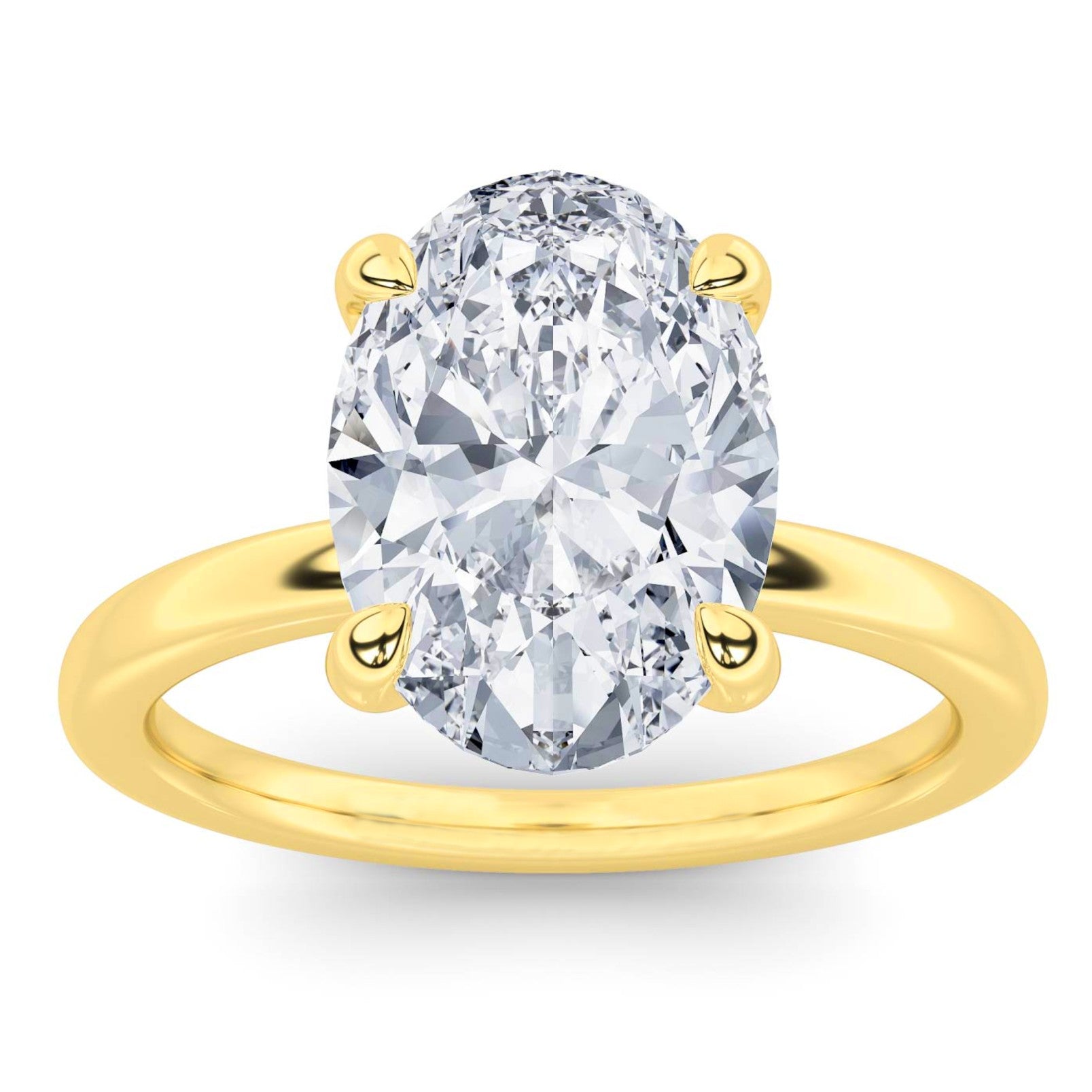 5ct Certified Lab Grown Diamond Solitaire Engagement Ring