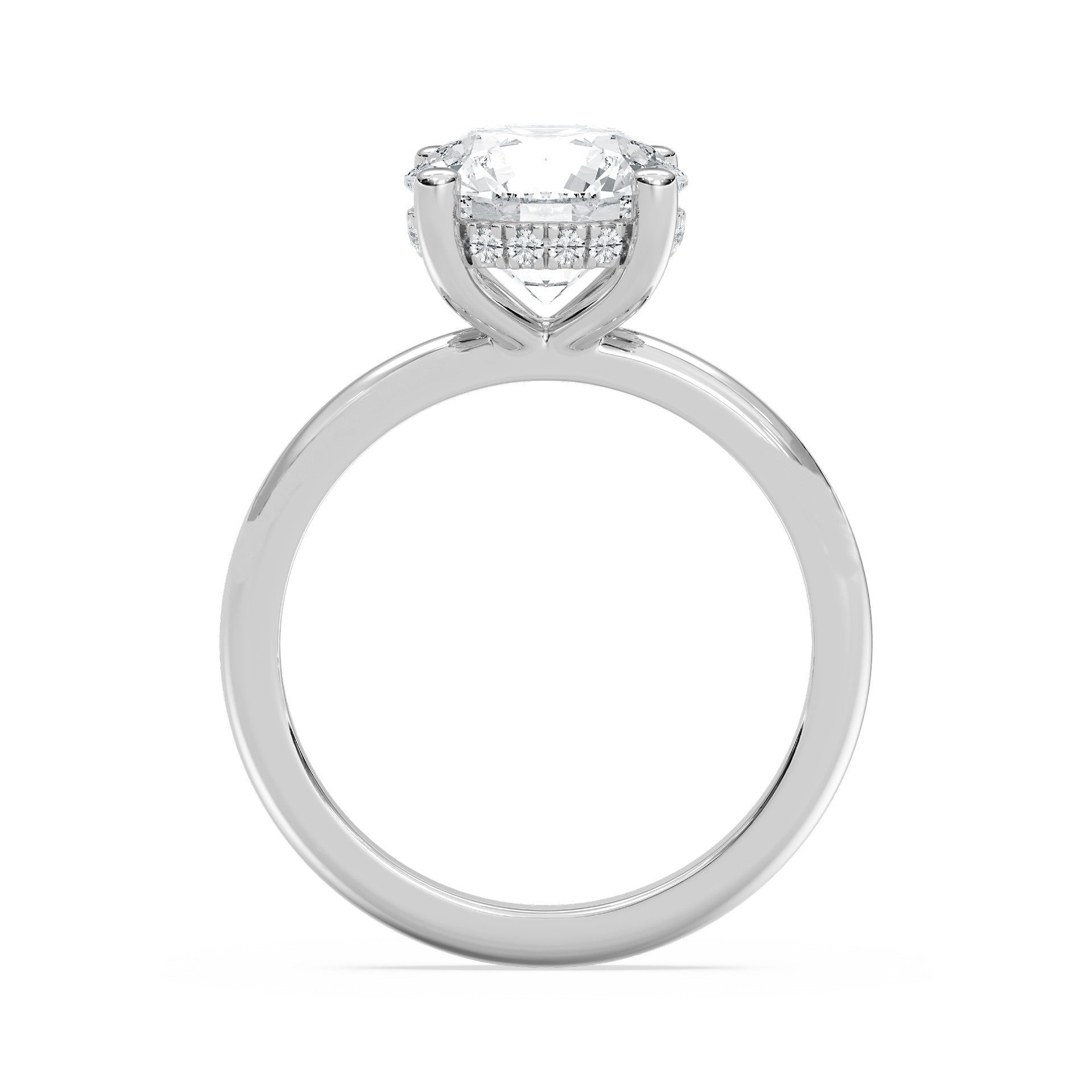 3.10ctw Certified Lab Grown Diamond Hidden Halo Engagement Ring